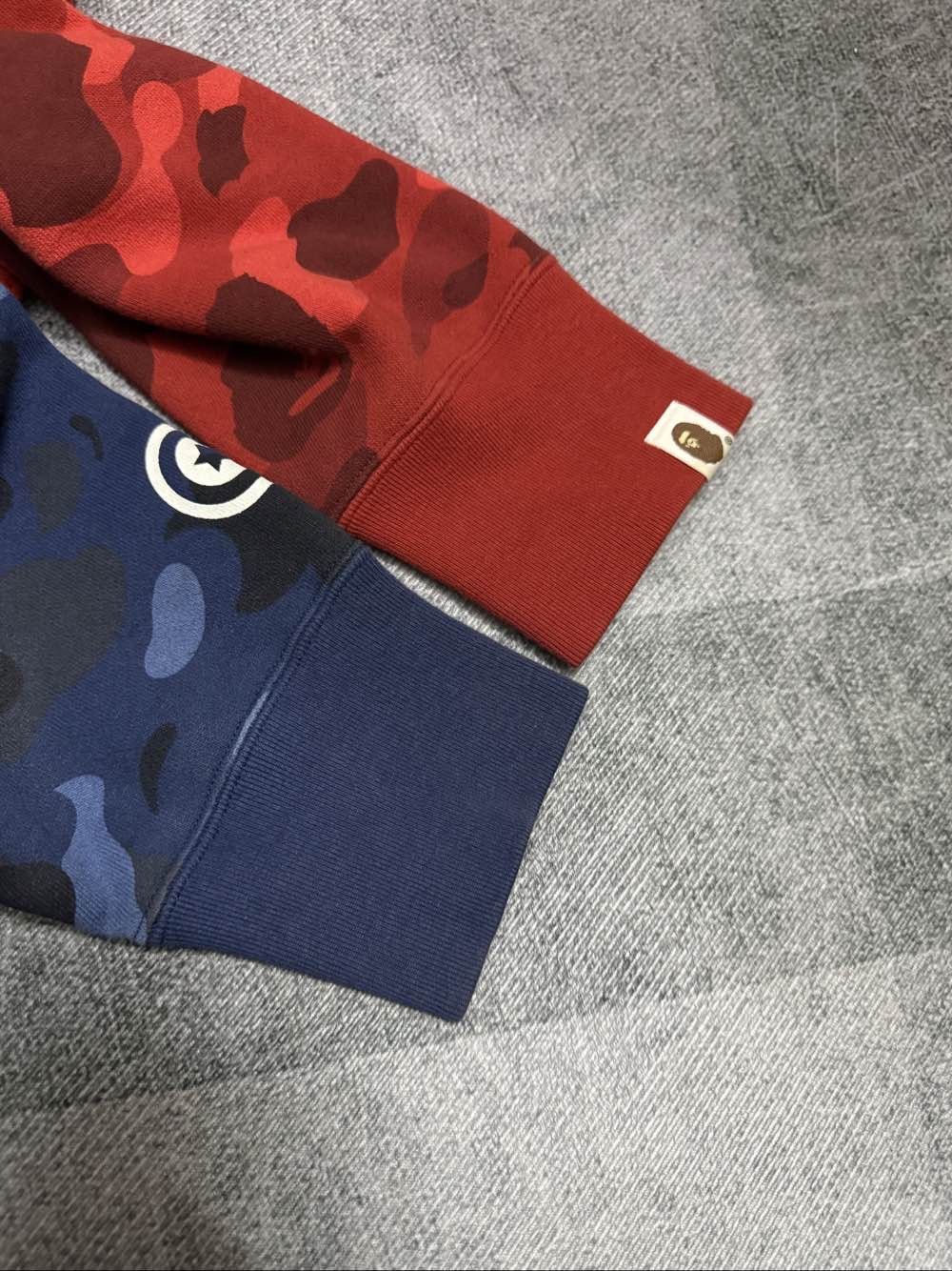 Bape Split Camo Shark Face Zip-Up Hoodie Size US XL / EU 56 / 4 - 9 Thumbnail