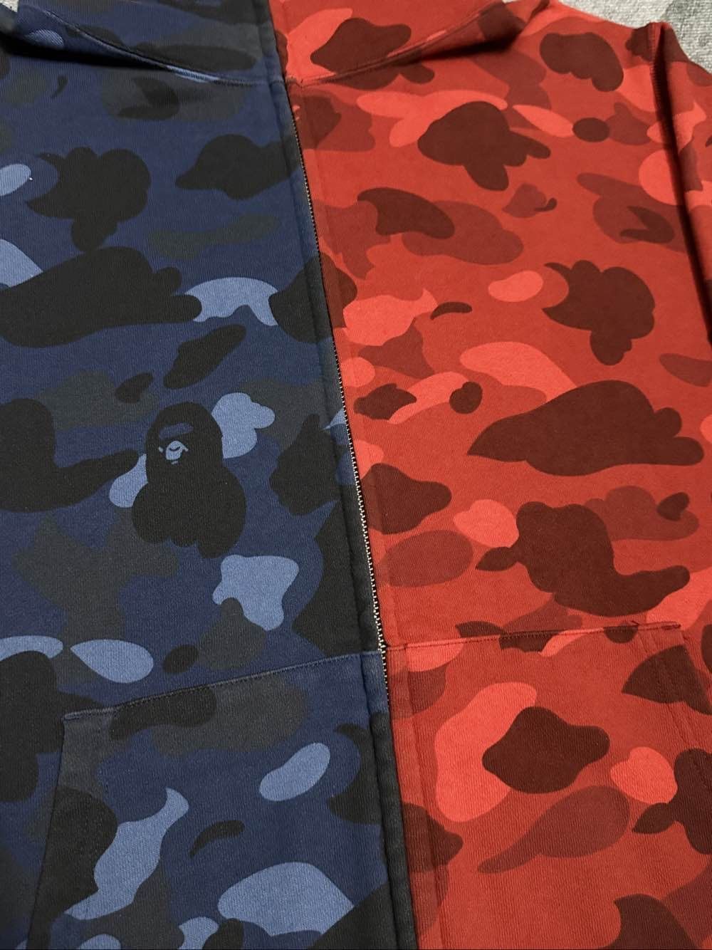 Bape Split Camo Shark Face Zip-Up Hoodie Size US XL / EU 56 / 4 - 7 Thumbnail