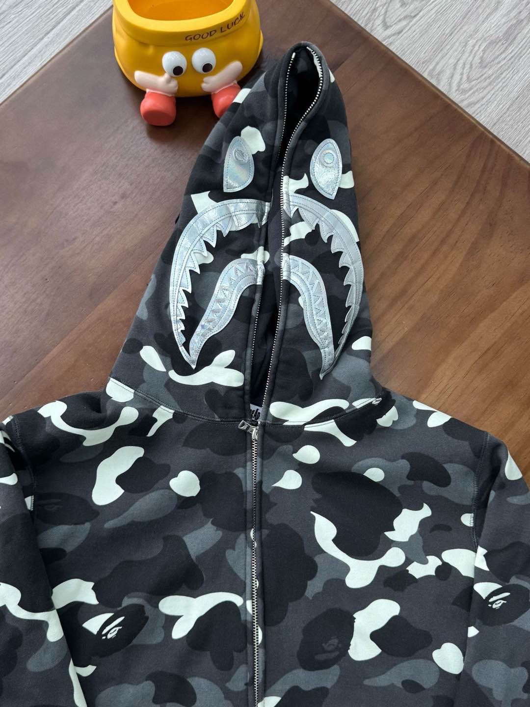 Bape Black Camo Shark Zip-Up Hoodie Size US XL / EU 56 / 4 - 9 Thumbnail
