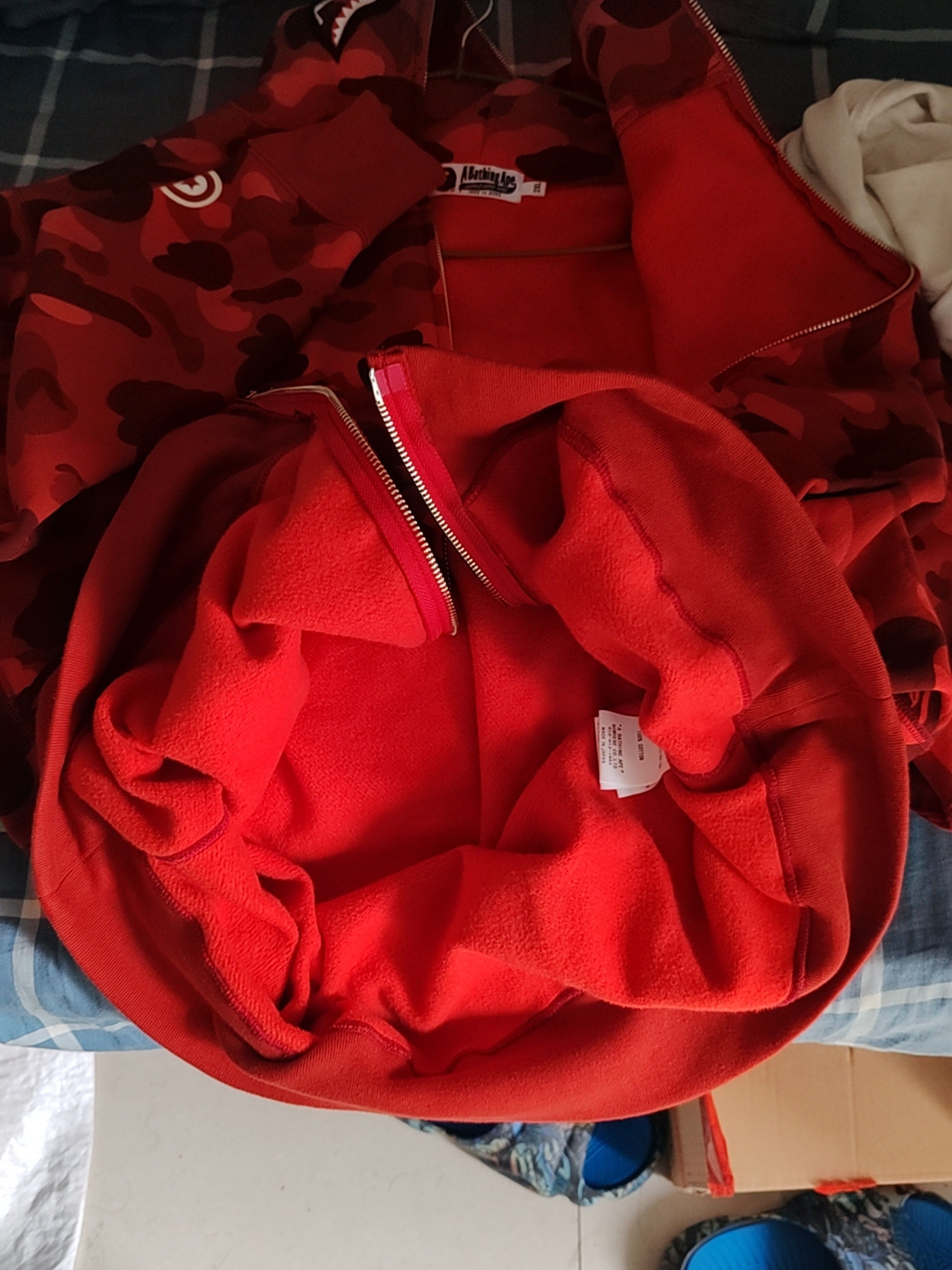 Bape Red Camouflage Zip-Up Hoodie Size US XXL / EU 58 / 5 - 7 Thumbnail