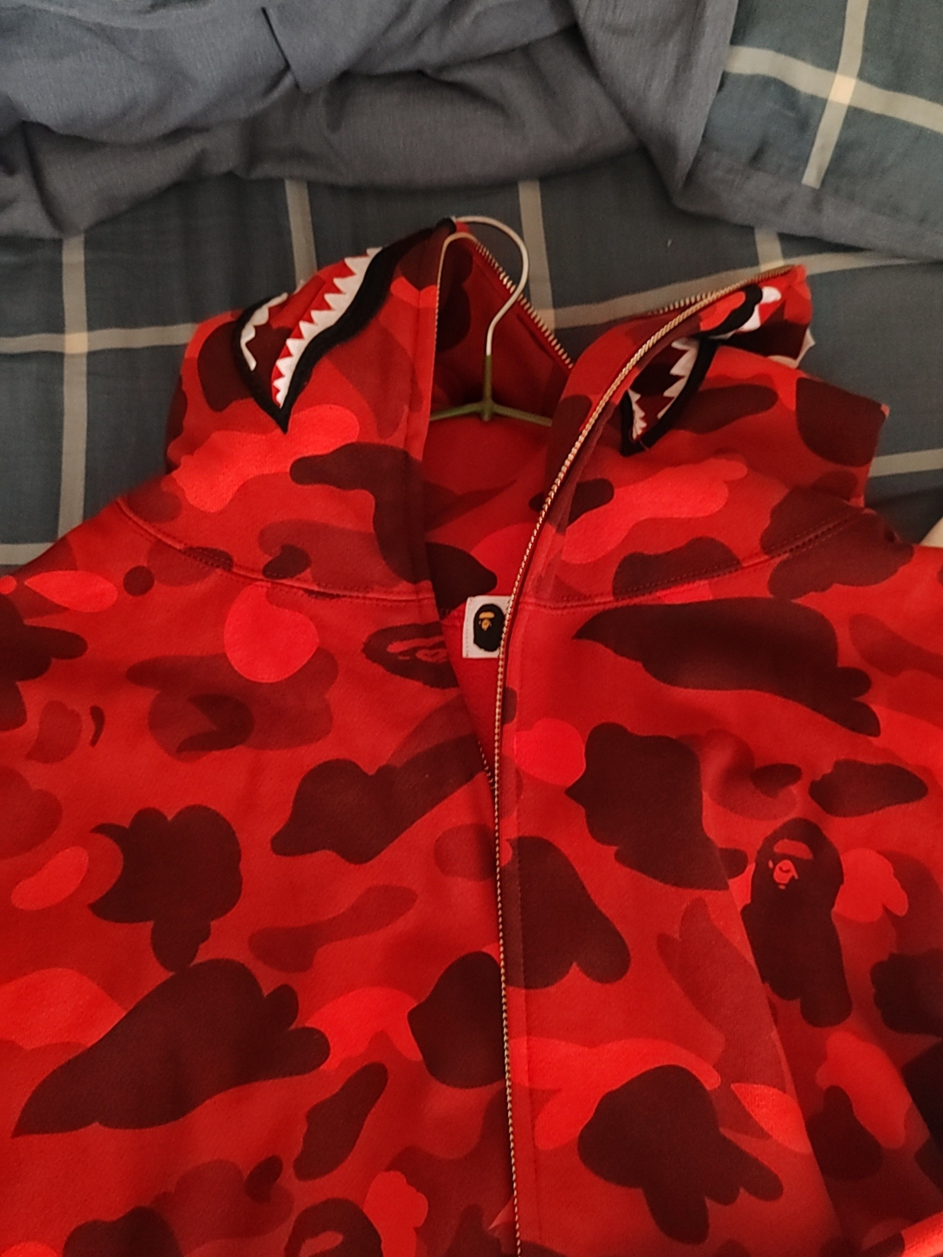 Bape Red Camouflage Zip-Up Hoodie Size US XXL / EU 58 / 5 - 6 Thumbnail