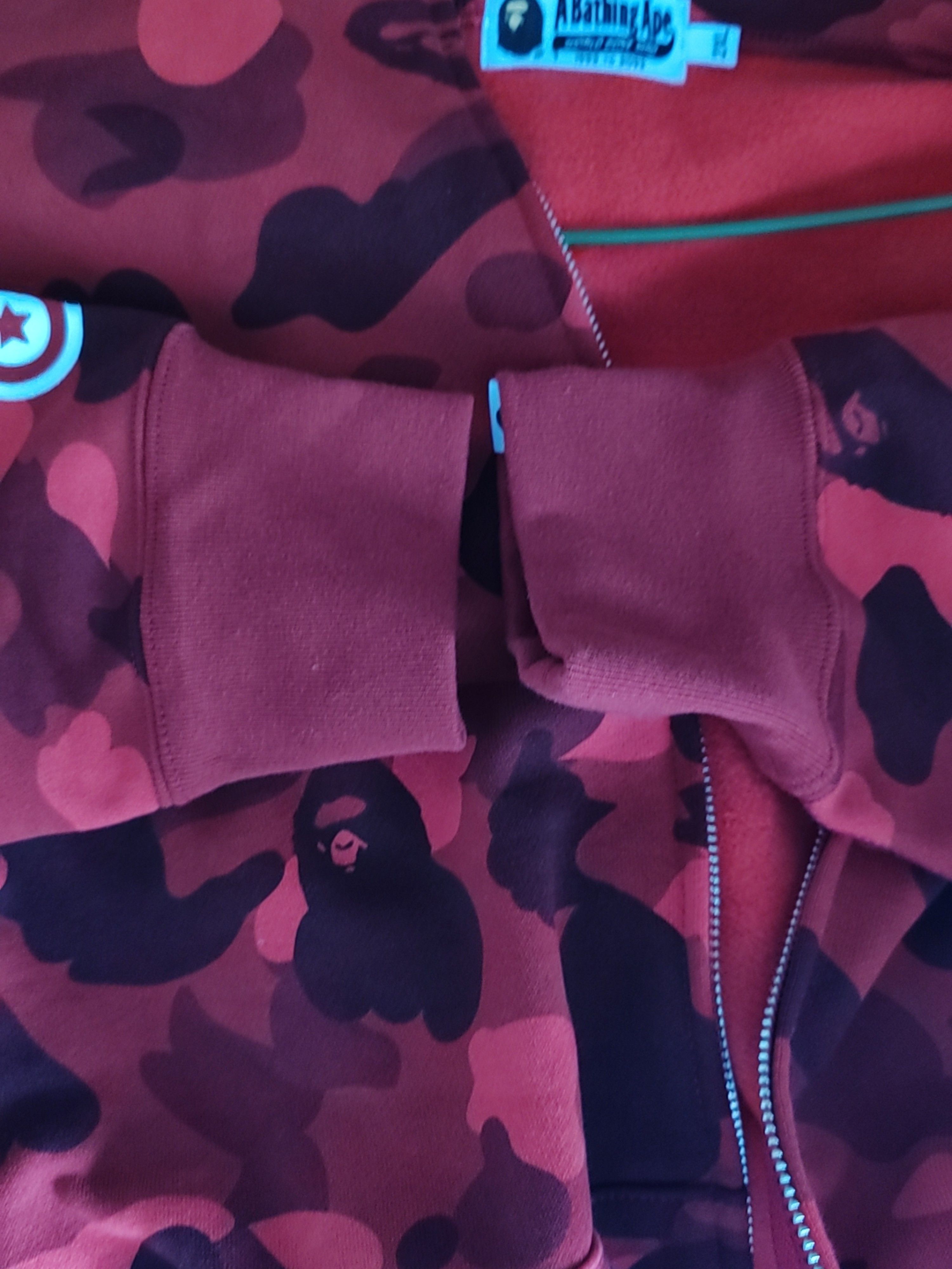 Bape Red Camouflage Zip-Up Hoodie Size US XXL / EU 58 / 5 - 5 Thumbnail