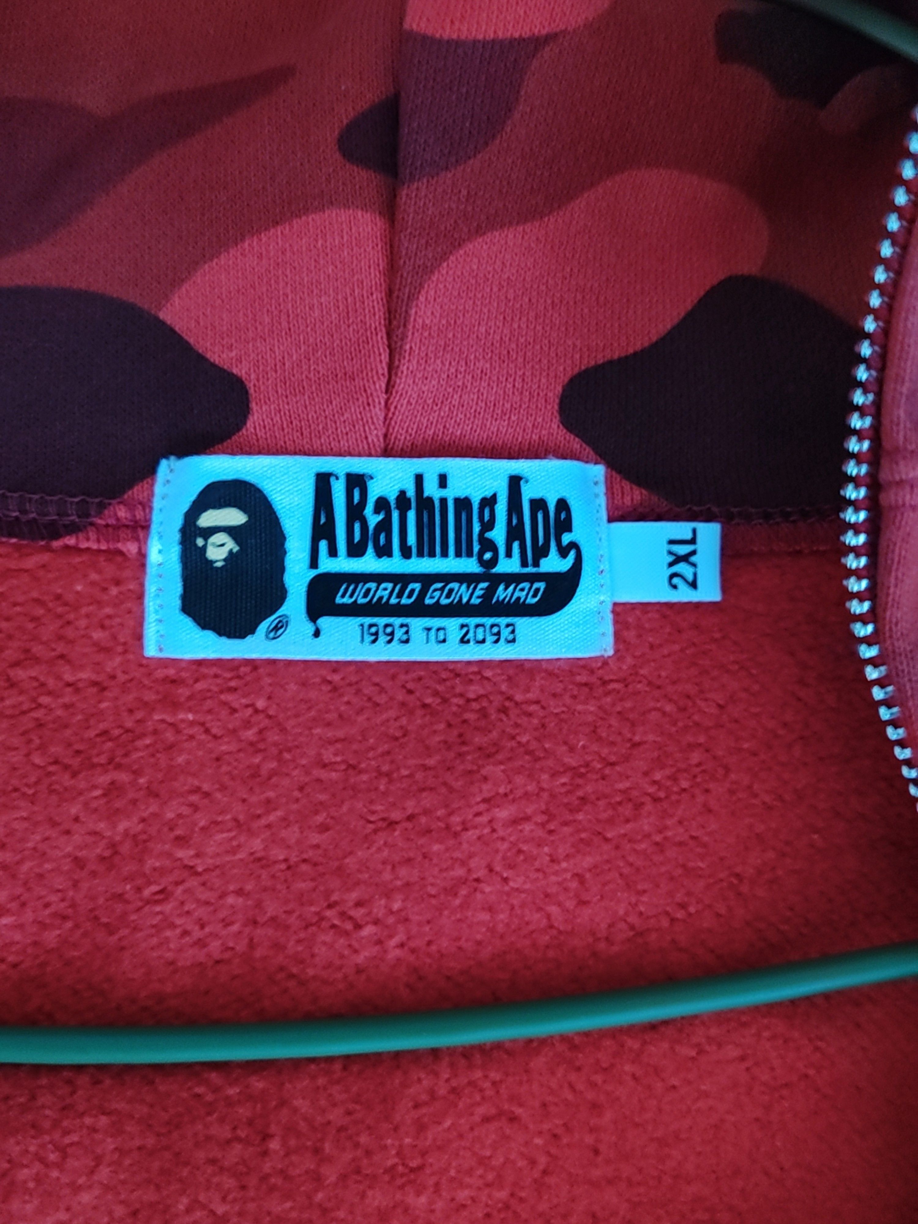 Bape Red Camouflage Zip-Up Hoodie Size US XXL / EU 58 / 5 - 3 Thumbnail