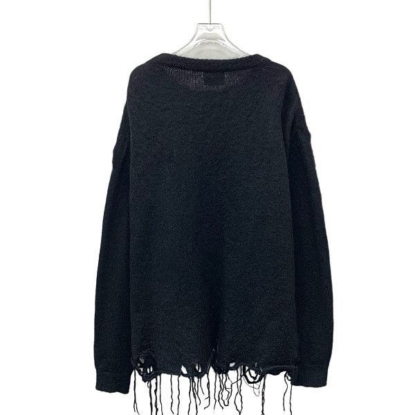 Bape Distressed Mohair Sweater in Black Size US M / EU 48-50 / 2 - 2 Thumbnail