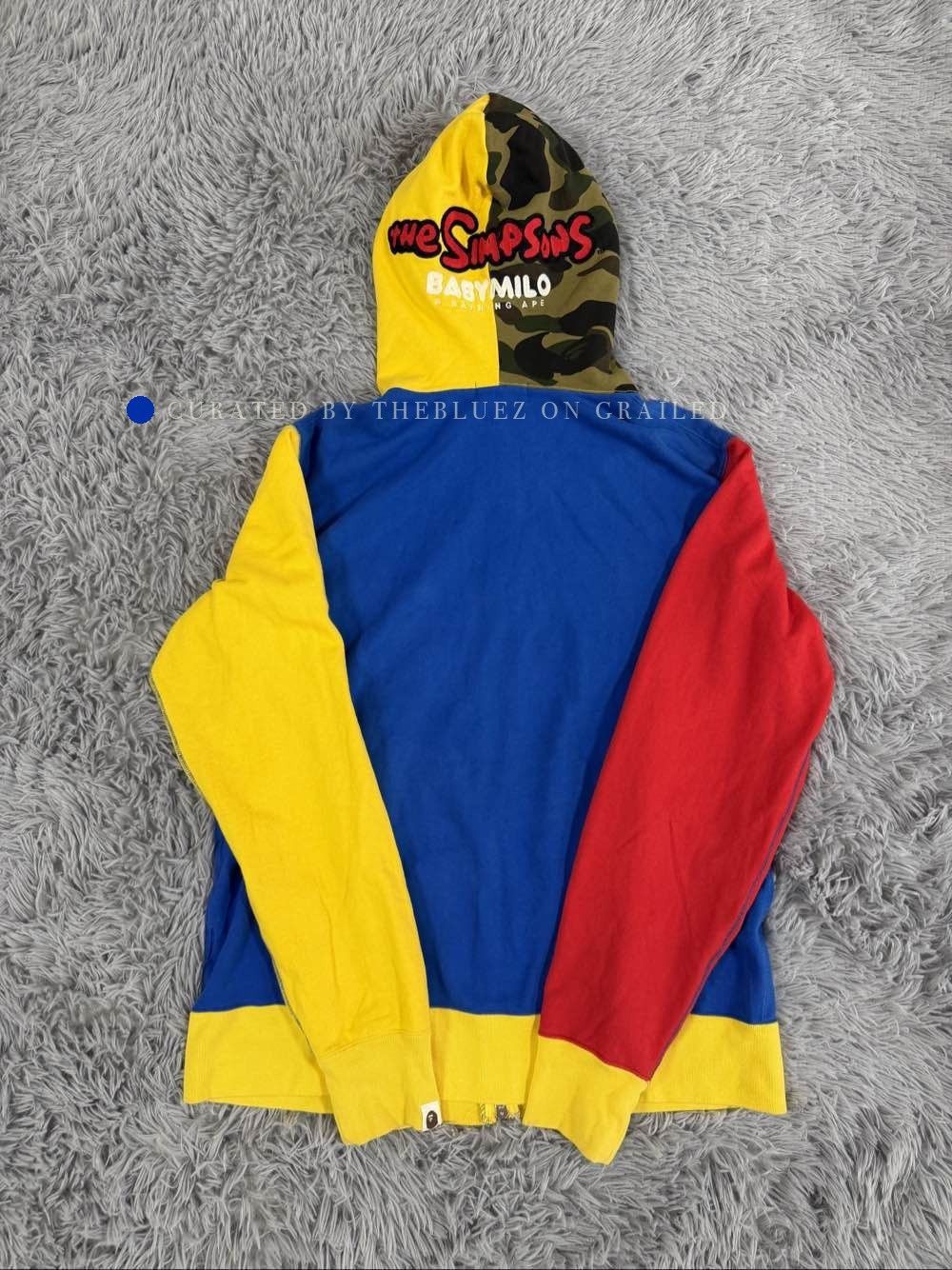 Bape Colorblock Zip-Up Hoodie Featuring The Simpsons Size US XXL / EU 58 / 5 - 2 Thumbnail