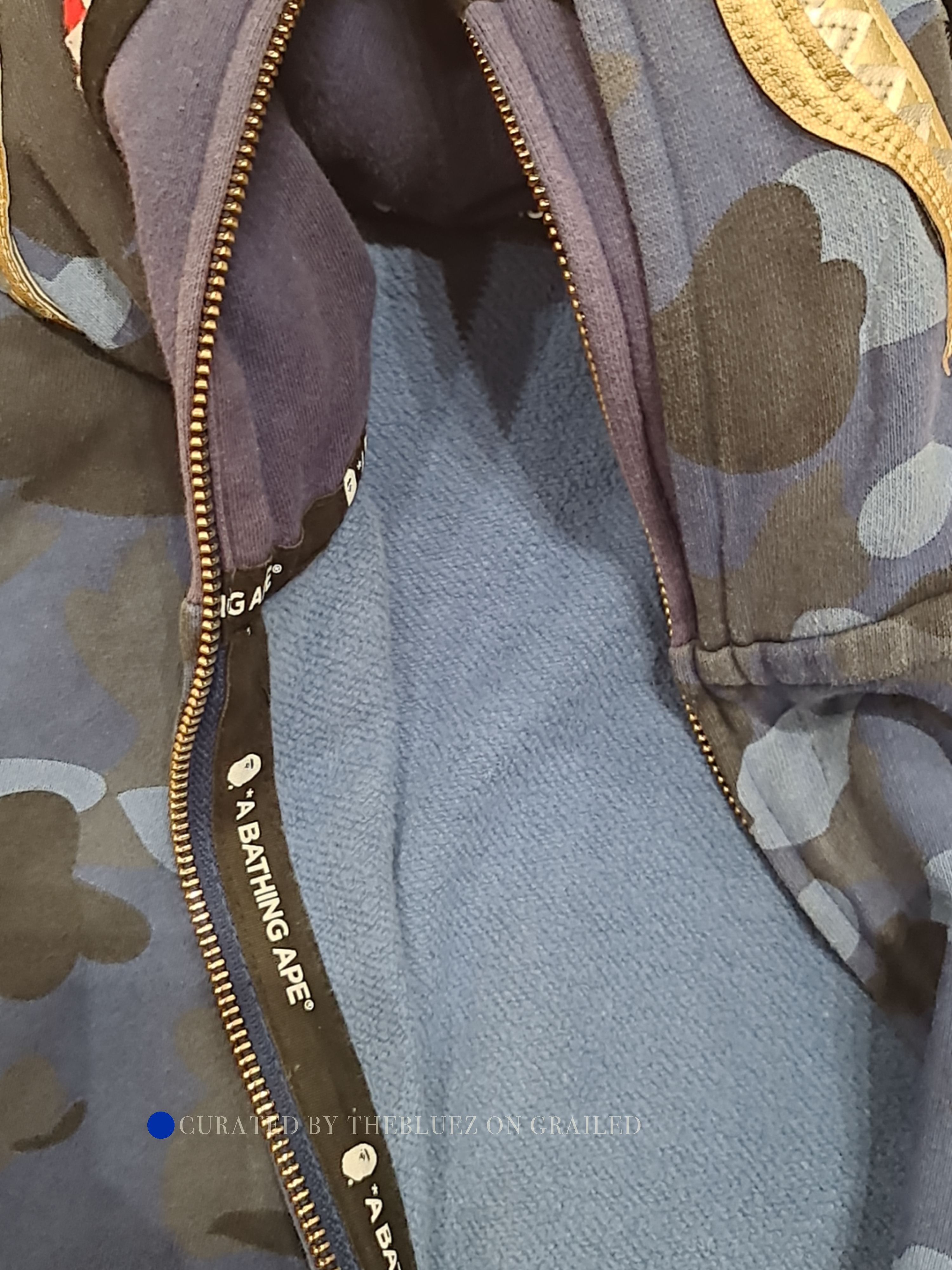 Bape Iconic Camo Shark Hoodie in Blue Size US M / EU 48-50 / 2 - 6 Thumbnail