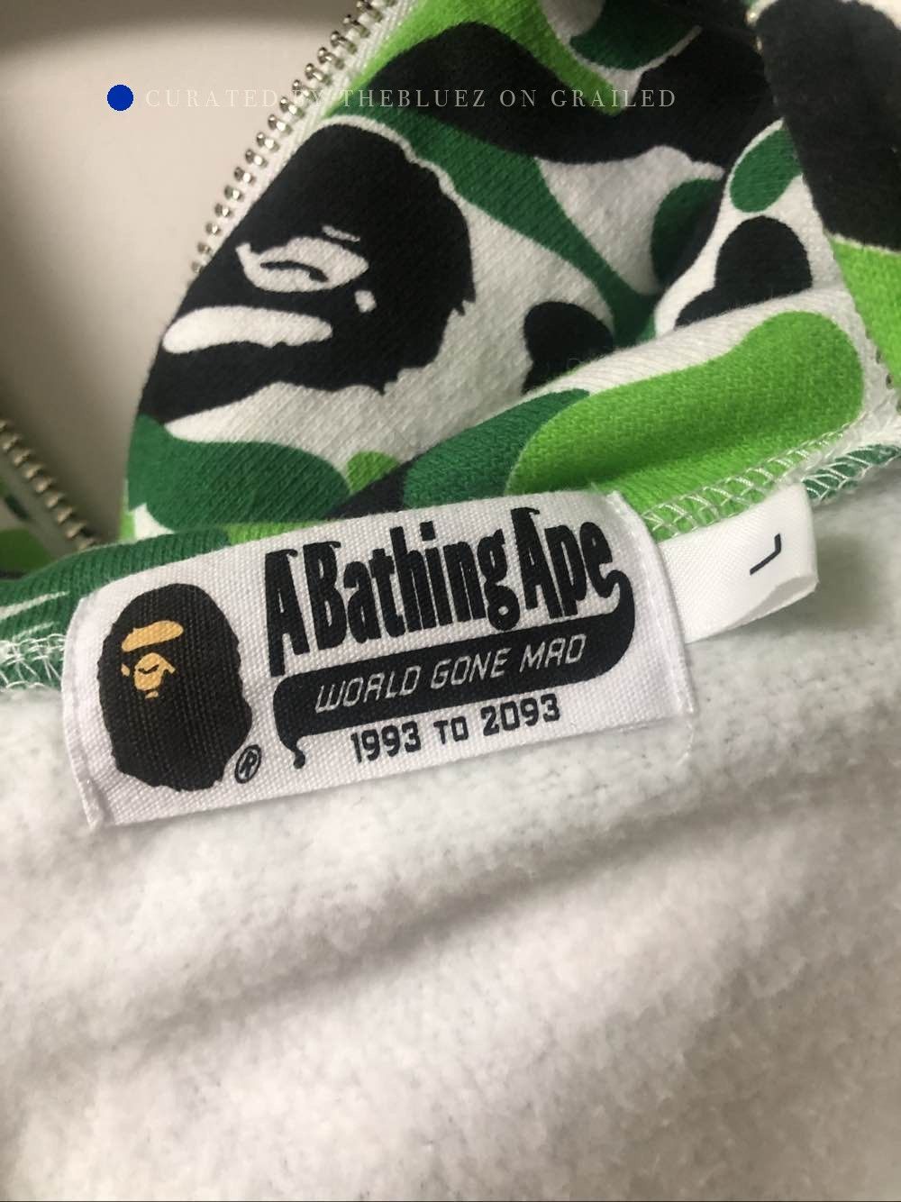 Bape Green Camo Shark Hoodie in Size L Size US L / EU 52-54 / 3 - 3 Thumbnail