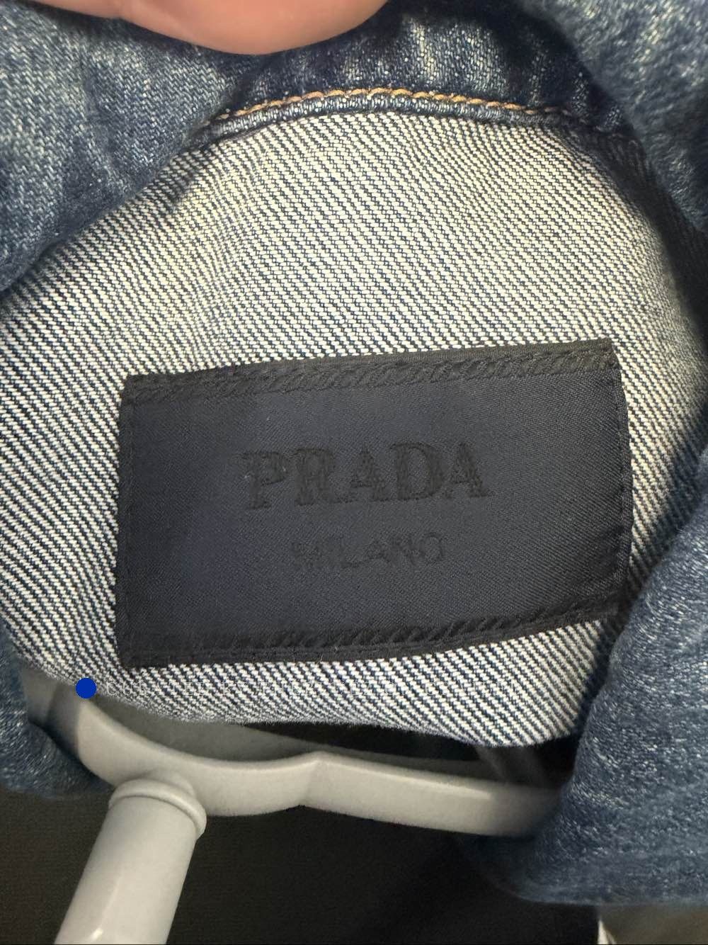 Prada Stylish Blue Denim Jacket with Metal Logo Size US L / EU 52-54 / 3 - 3 Thumbnail