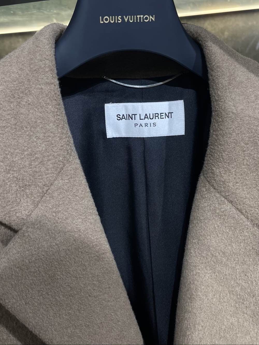 Saint Laurent Paris Wool Angora Blend Overcoat in Brown Size US M / EU 48-50 / 2 - 3 Thumbnail