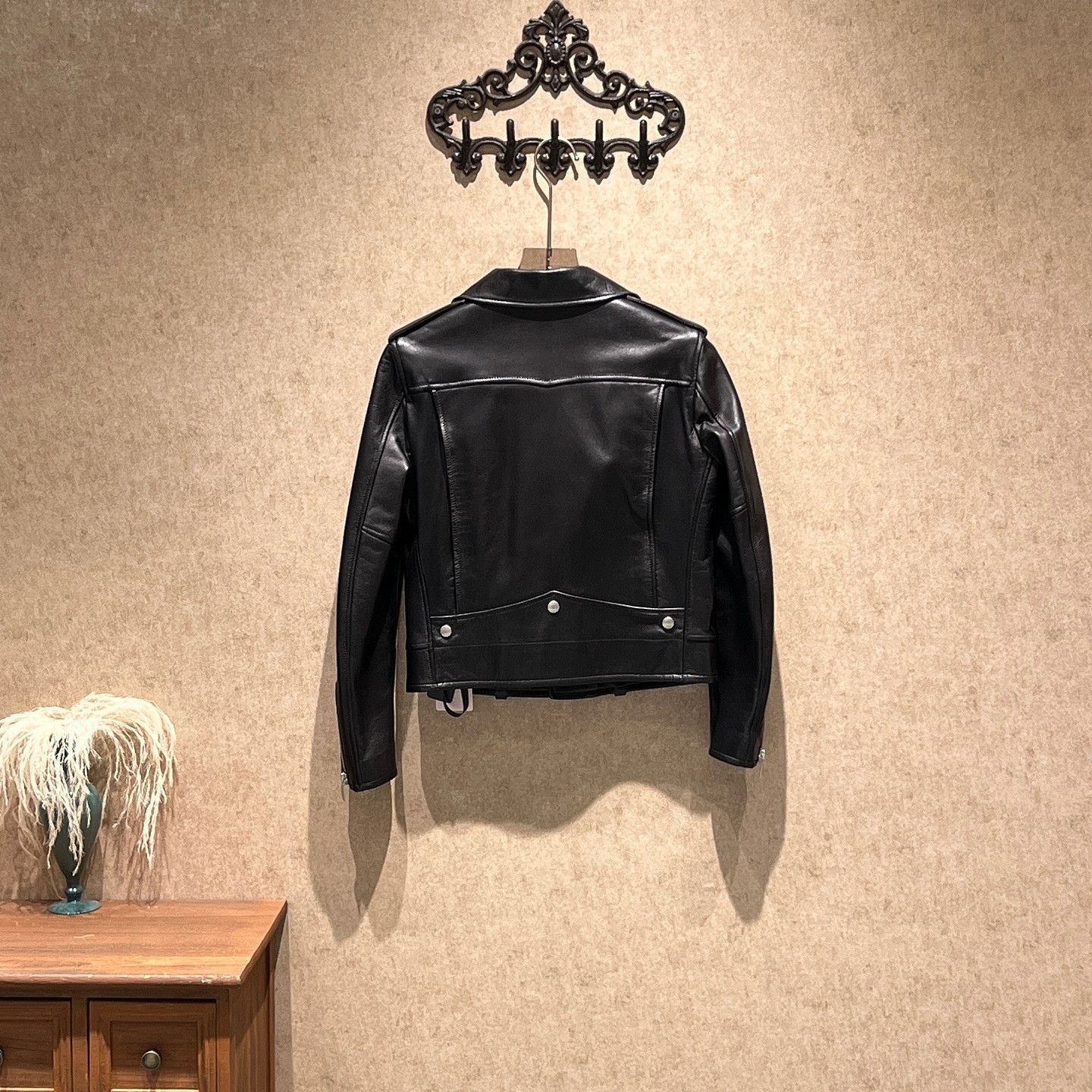Saint Laurent Paris Classic Black Leather Biker Jacket Size US M / EU 48-50 / 2 - 2 Thumbnail