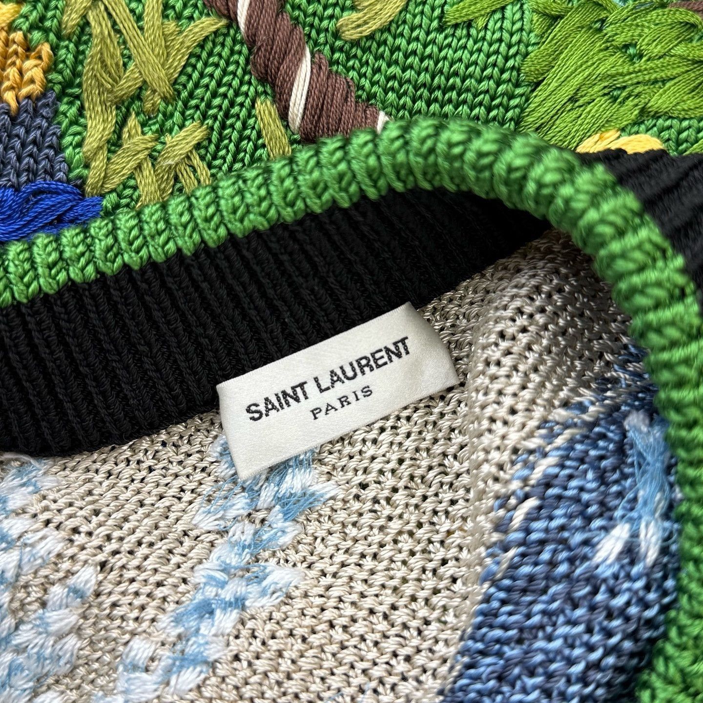 Saint Laurent Paris Landscape Embroidered Zip Jacket in Multi Size US XS / EU 42 / 0 - 3 Thumbnail