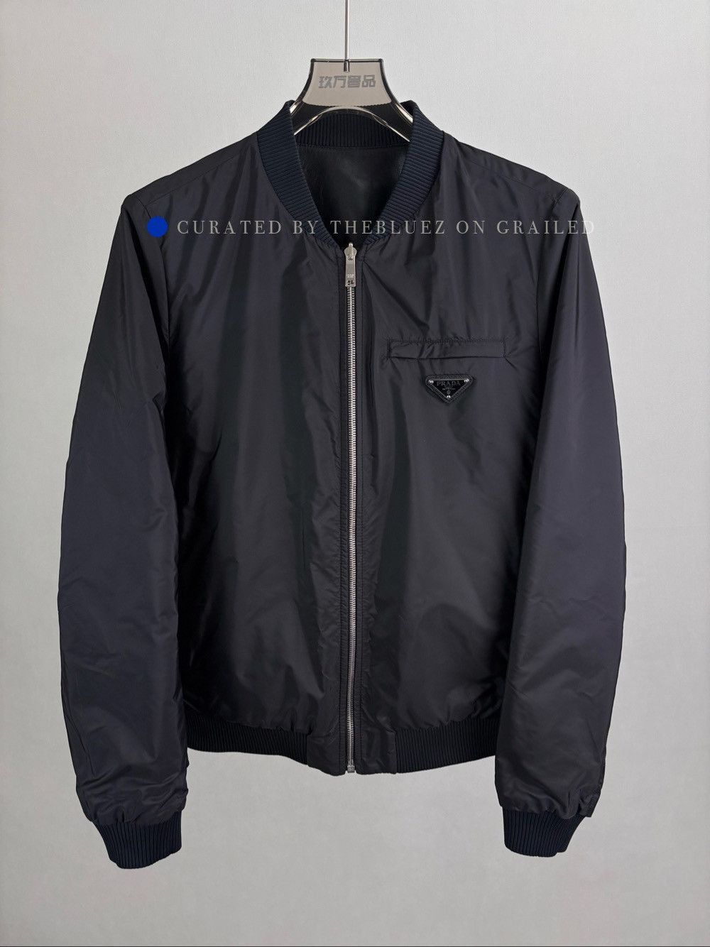 Prada Black Lambskin Bomber Jacket Size US S / EU 44-46 / 1 - 5 Thumbnail