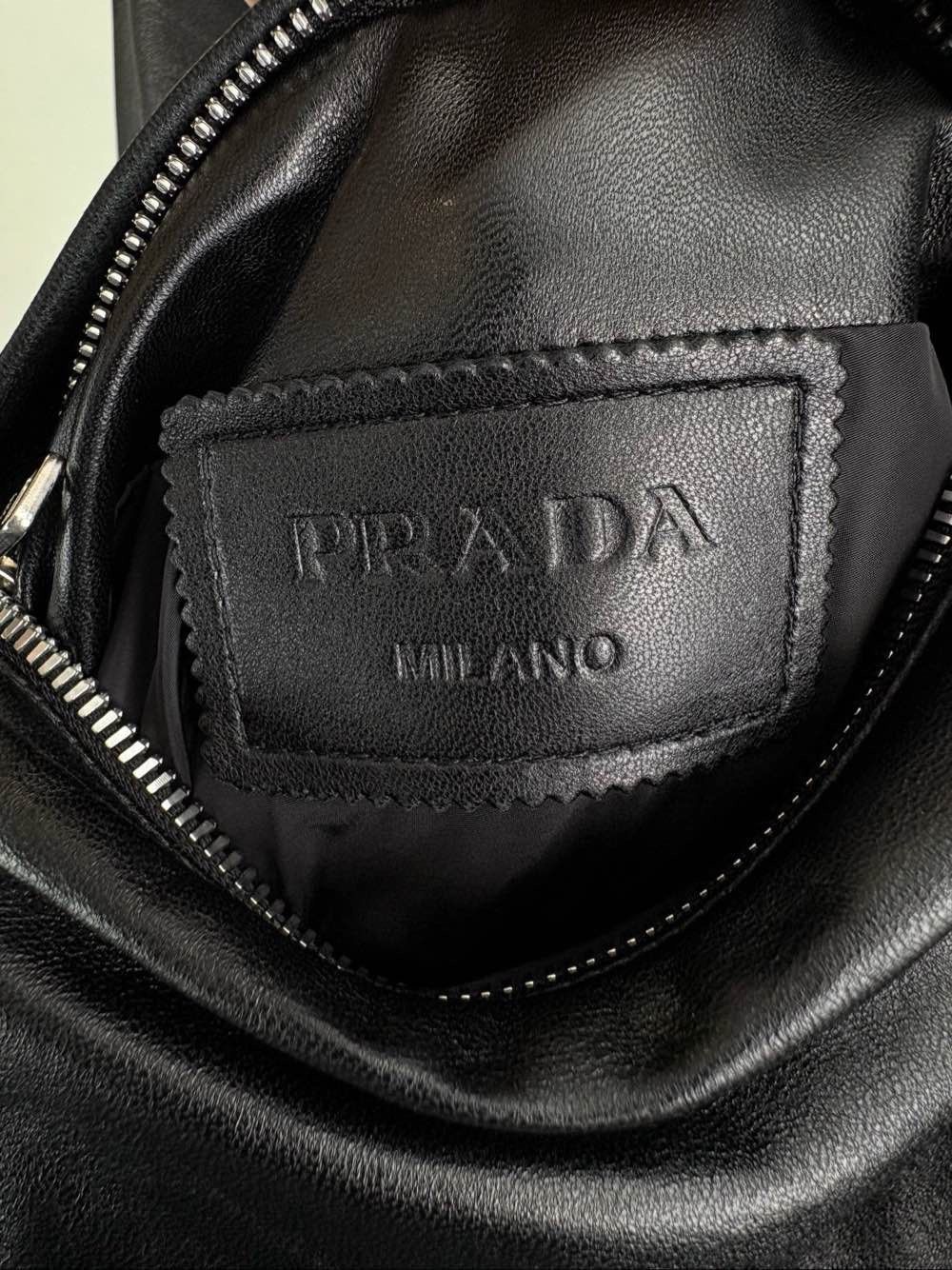 Prada Black Lambskin Bomber Jacket Size US S / EU 44-46 / 1 - 3 Thumbnail