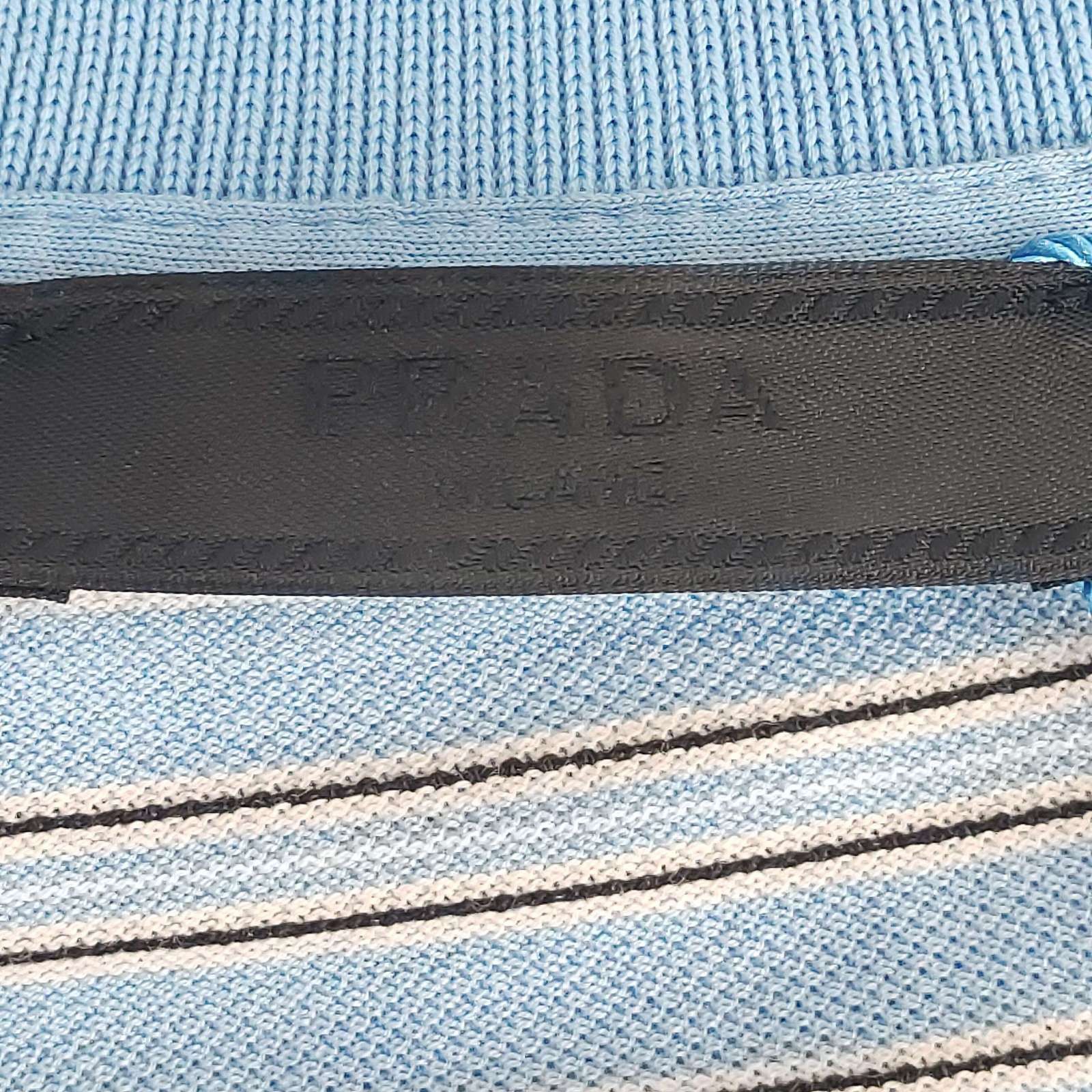 Prada Striped Knit Polo in Blue Size US S / EU 44-46 / 1 - 3 Thumbnail