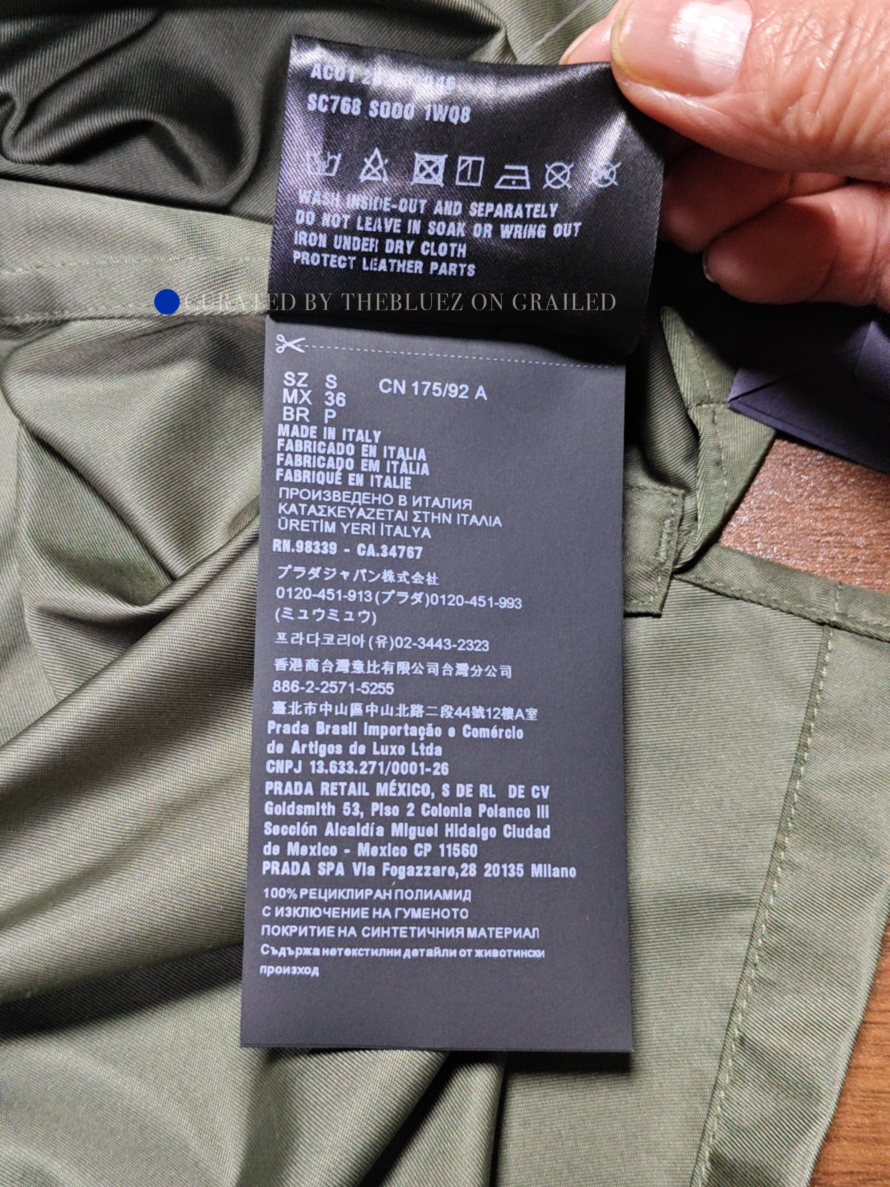 Prada Multi Pocket Re-Nylon Shirt in Green Size US S / EU 44-46 / 1 - 4 Thumbnail