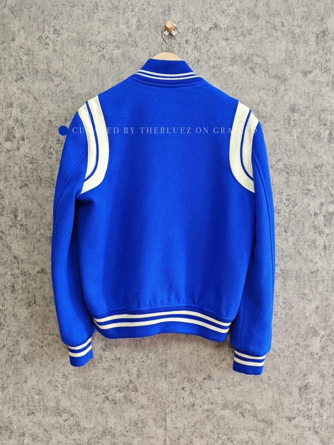 Saint Laurent Paris Wool Varsity Jacket in Blue Size US S / EU 44-46 / 1 - 2 Thumbnail