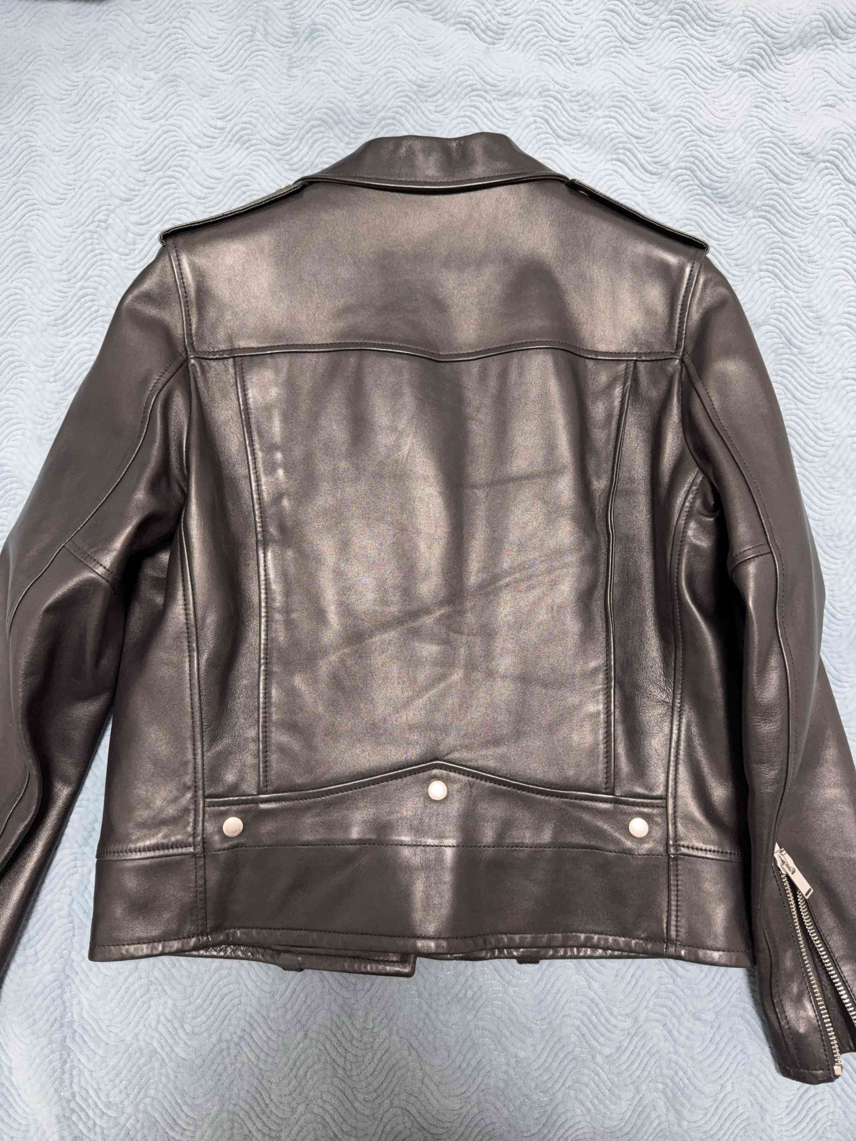 Saint Laurent Paris Lambskin Leather Biker Jacket in Black Size US L / EU 52-54 / 3 - 2 Thumbnail