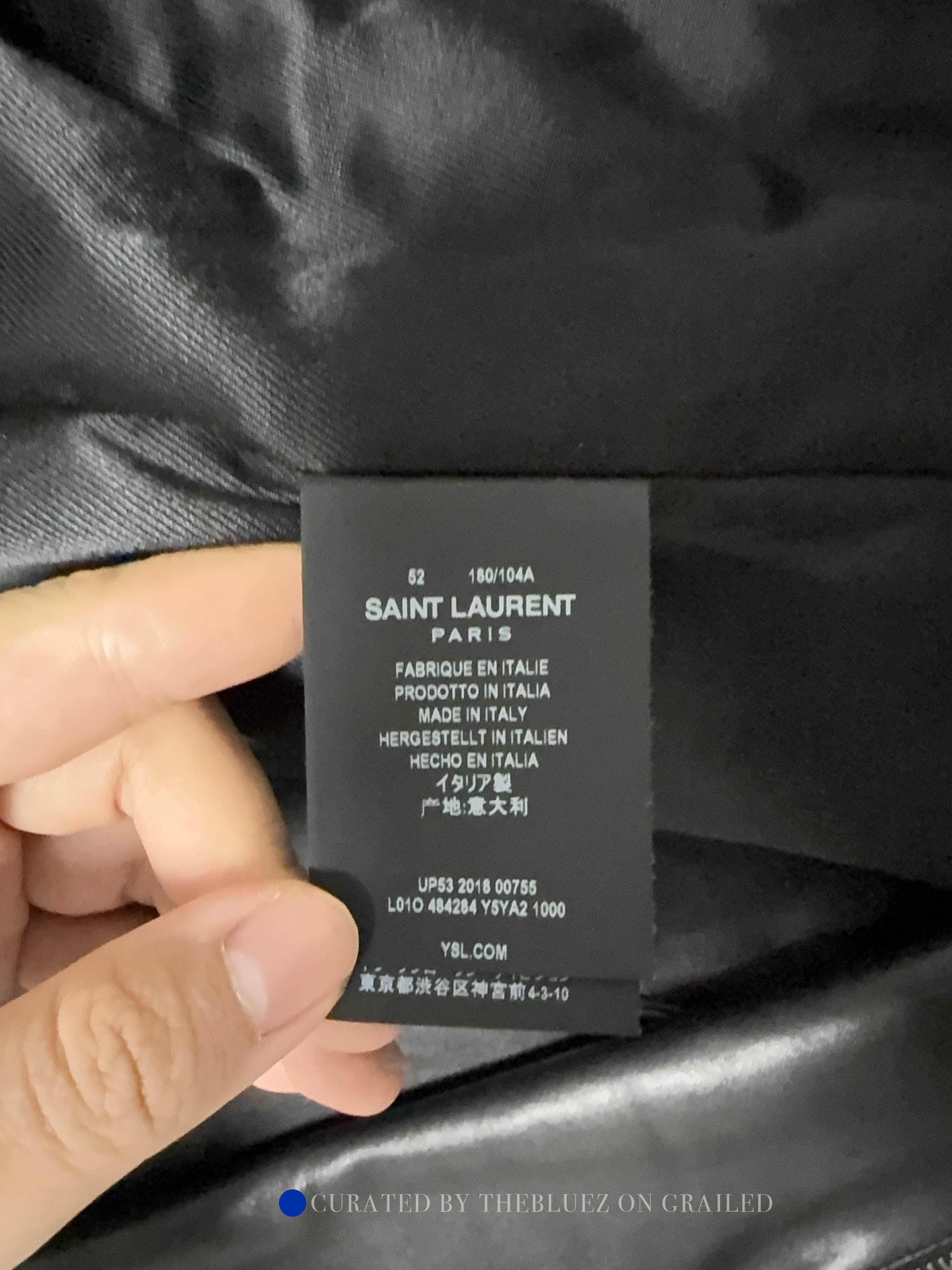 Saint Laurent Paris Lambskin Leather Biker Jacket in Black Size US L / EU 52-54 / 3 - 4 Thumbnail