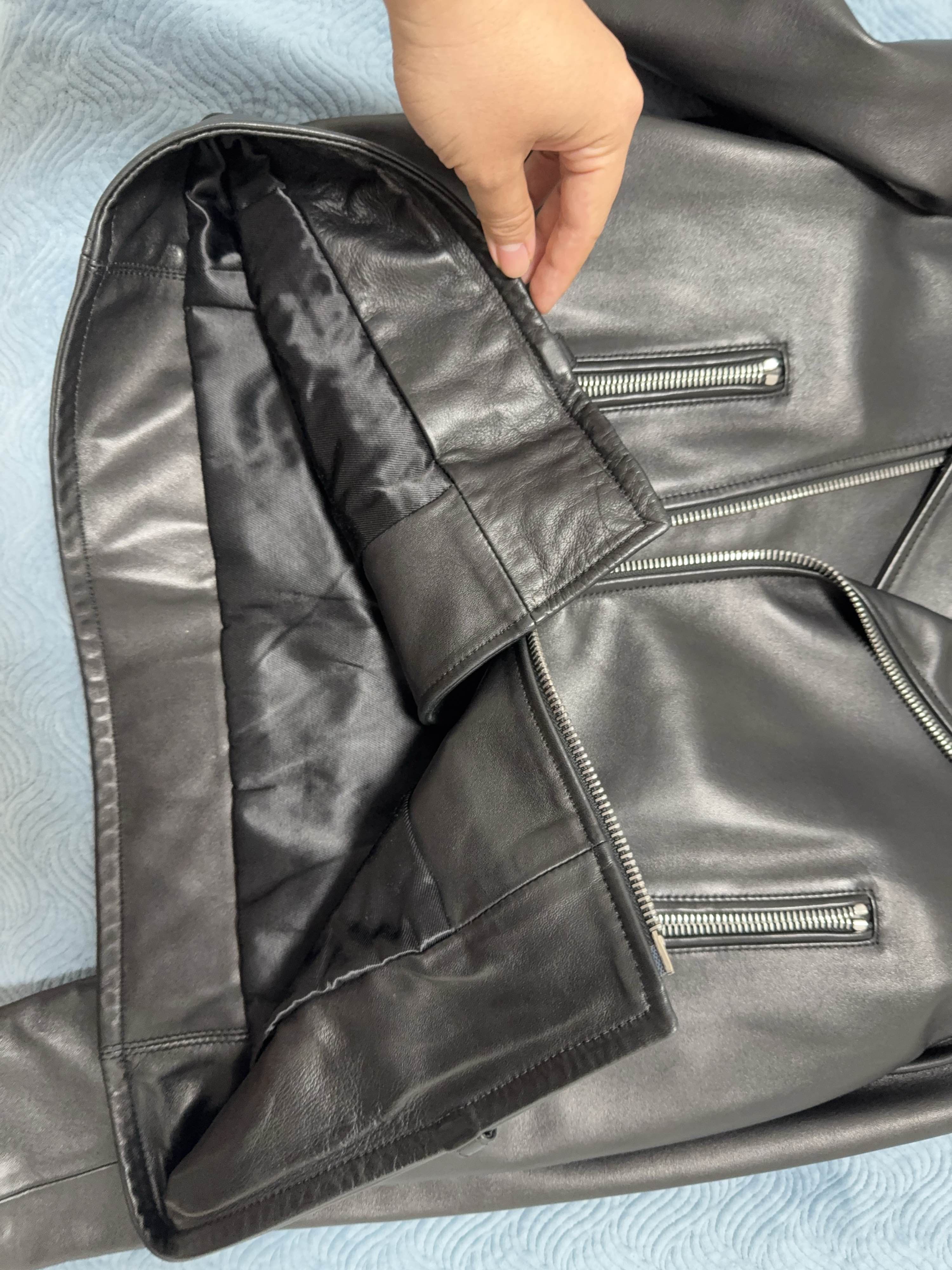 Saint Laurent Paris Lambskin Leather Biker Jacket in Black Size US L / EU 52-54 / 3 - 7 Thumbnail