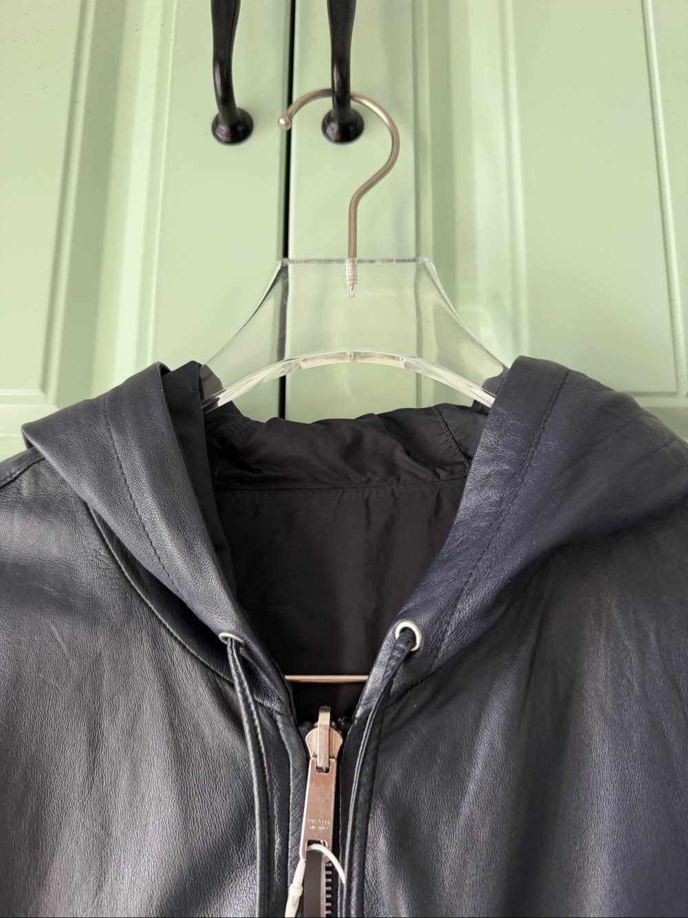 Prada Reversible Hooded Leather Jacket Size US M / EU 48-50 / 2 - 6 Thumbnail