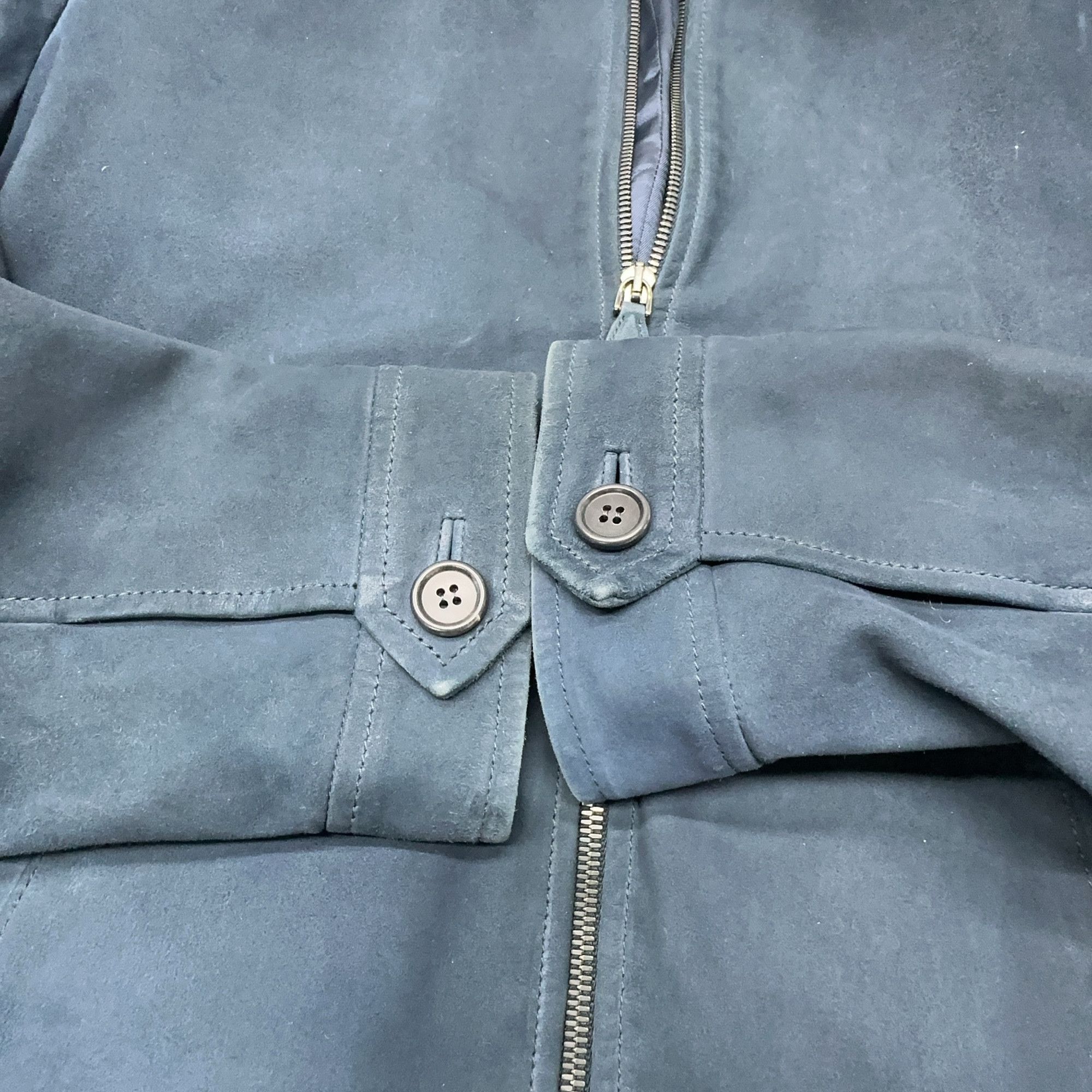 Prada Suede Bomber Jacket in Blue Size US M / EU 48-50 / 2 - 8 Thumbnail