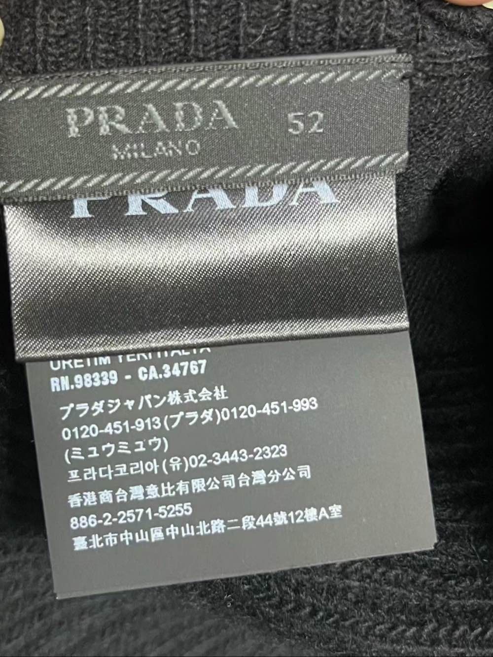 Prada Stylish Black Bomber Jacket, Size L Size US L / EU 52-54 / 3 - 3 Thumbnail