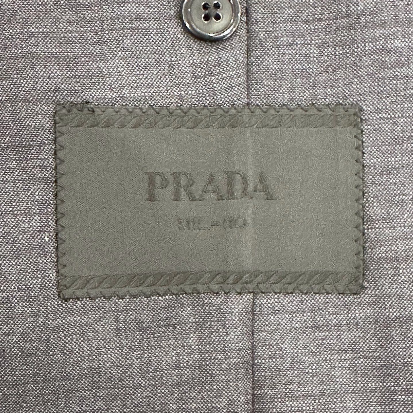 Prada Elegant Gray Mohair Wool Blazer Size US M / EU 48-50 / 2 - 3 Thumbnail