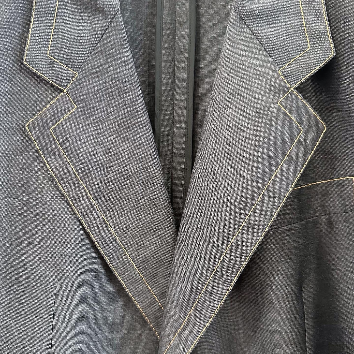 Prada Elegant Gray Mohair Wool Blazer Size US M / EU 48-50 / 2 - 6 Thumbnail