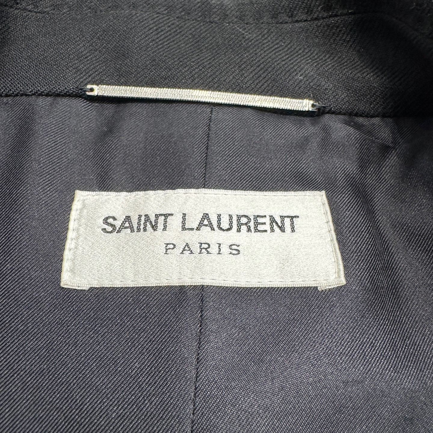 Saint Laurent Paris Double-Breasted Black Wool Blazer Size US M / EU 48-50 / 2 - 3 Thumbnail