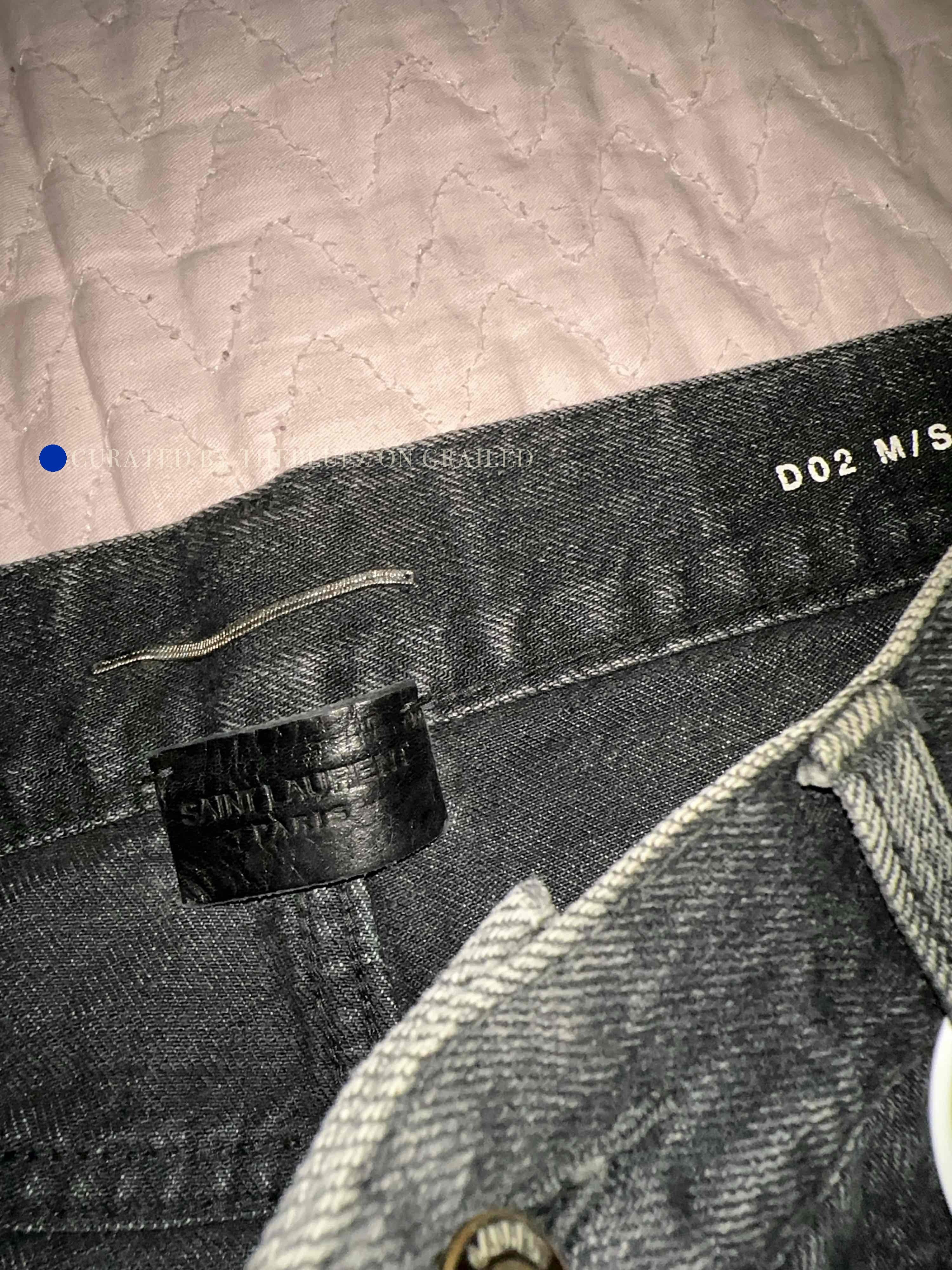 Saint Laurent Paris Black Slim-Fit Denim Jeans Size 33 Size US 32 / EU 48 - 3 Thumbnail