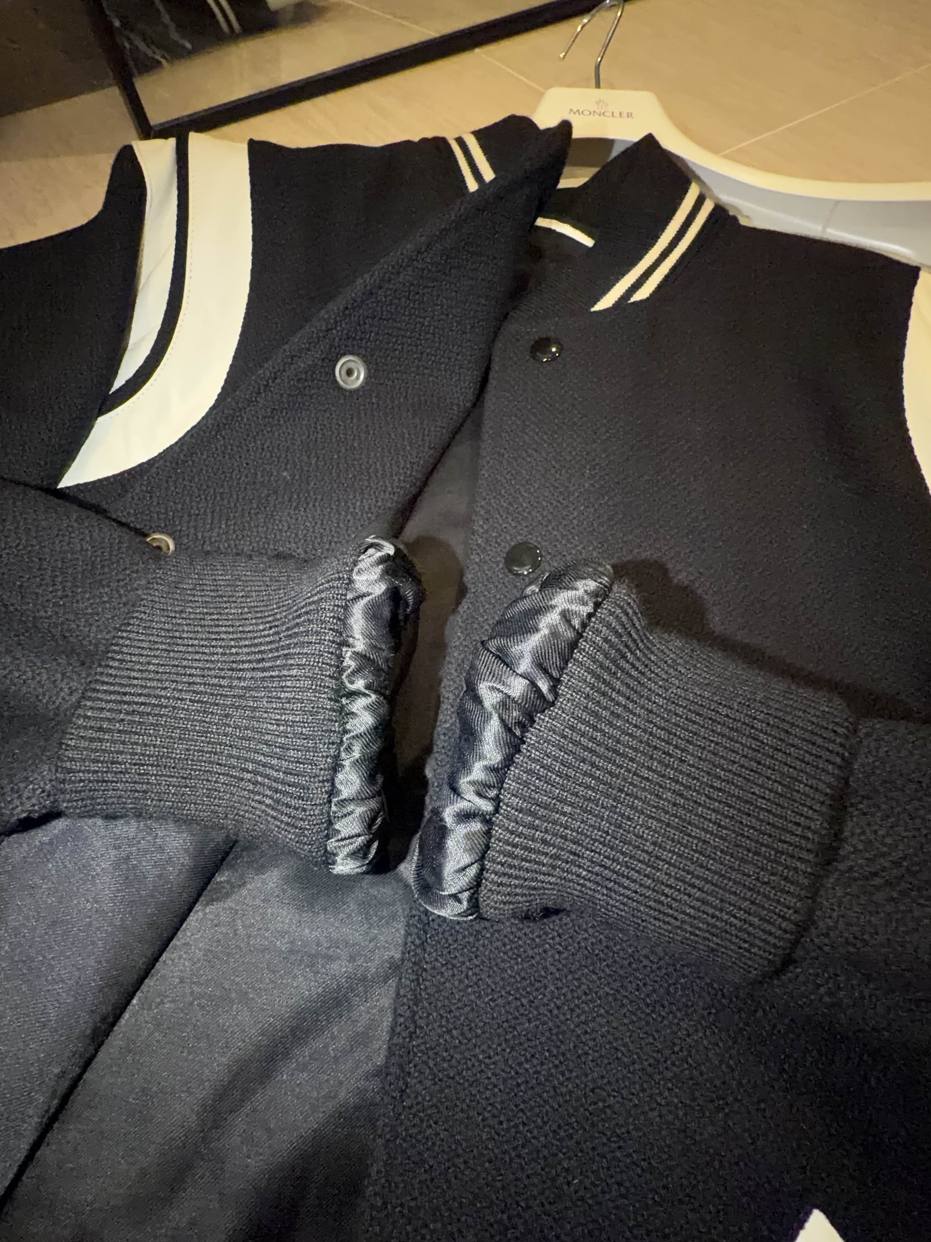 Saint Laurent Paris Striped Wool Bomber Jacket in Black Size US L / EU 52-54 / 3 - 5 Thumbnail