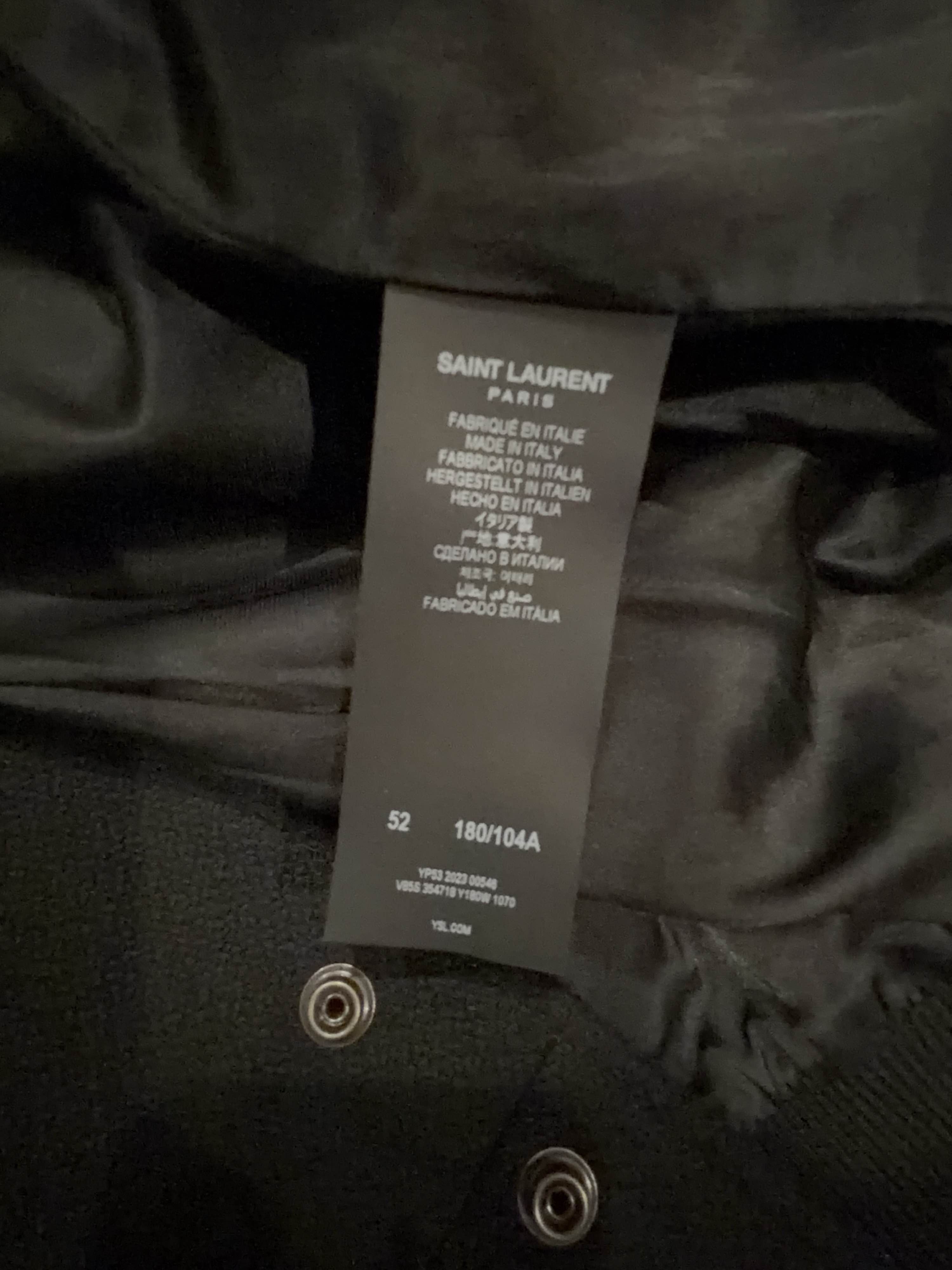 Saint Laurent Paris Striped Wool Bomber Jacket in Black Size US L / EU 52-54 / 3 - 4 Thumbnail