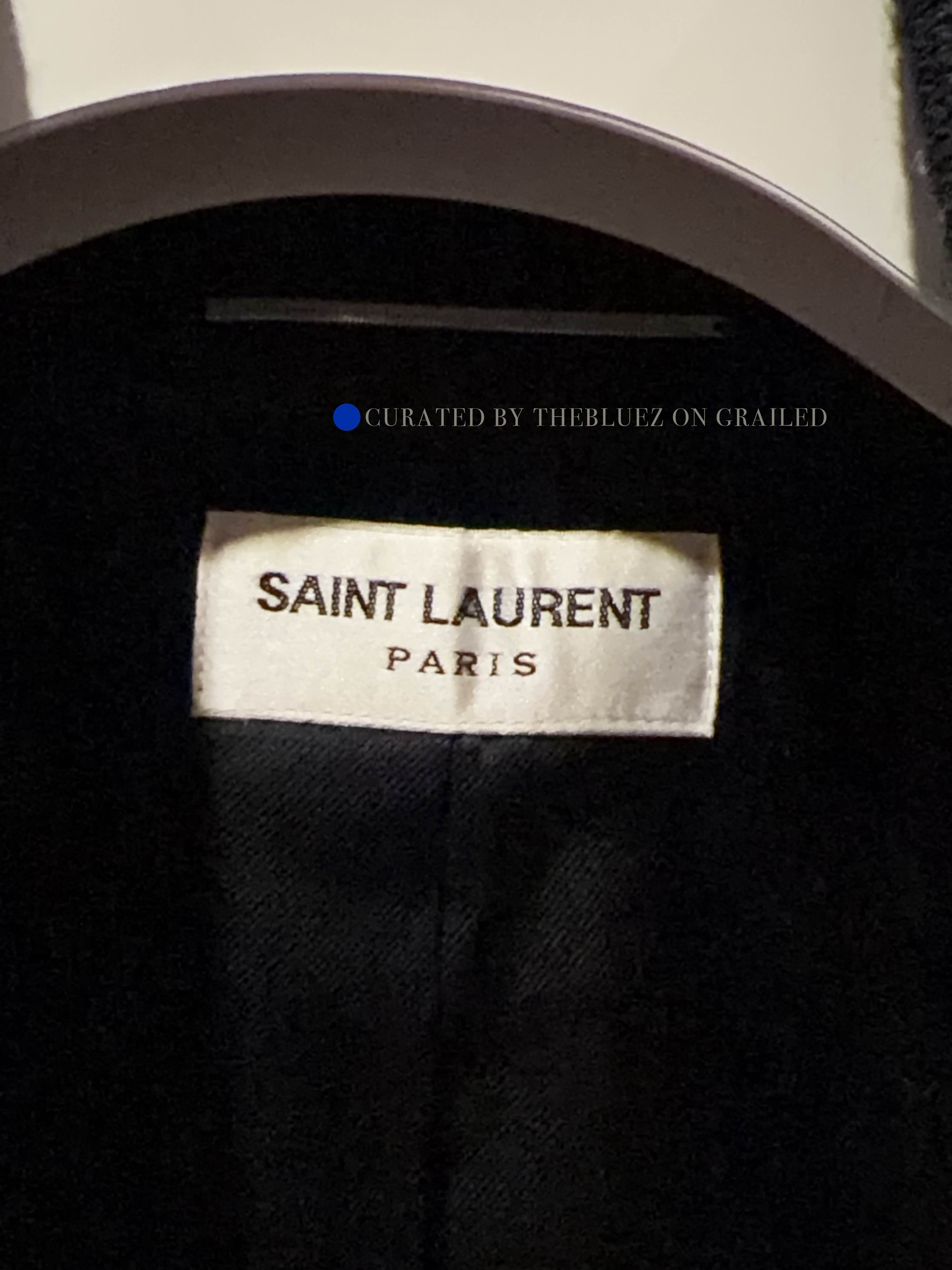 Saint Laurent Paris Striped Wool Bomber Jacket in Black Size US L / EU 52-54 / 3 - 3 Thumbnail