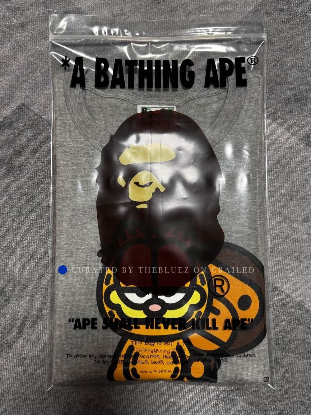 Bape Baby Milo Graphic Tee in Gray Size US L / EU 52-54 / 3 - 5 Thumbnail