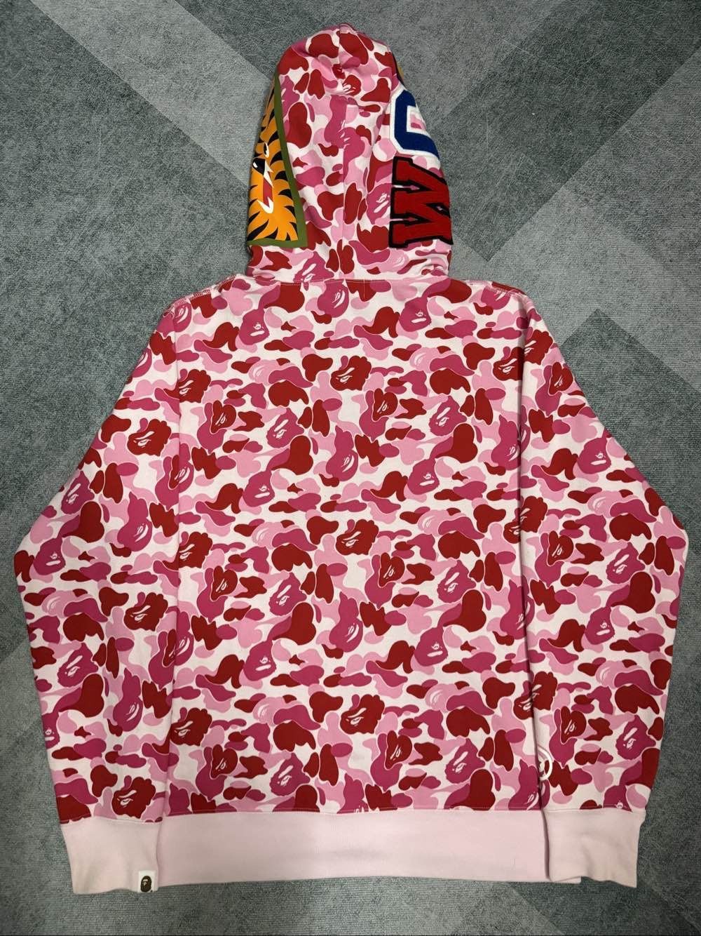 Bape Pink Camo Shark Full Zip Hoodie Size US L / EU 52-54 / 3 - 2 Thumbnail