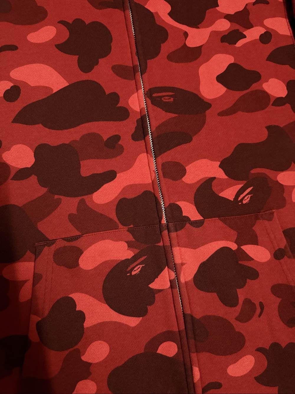 Bape Red Camo Shark Tiger Hoodie Size US M / EU 48-50 / 2 - 6 Thumbnail