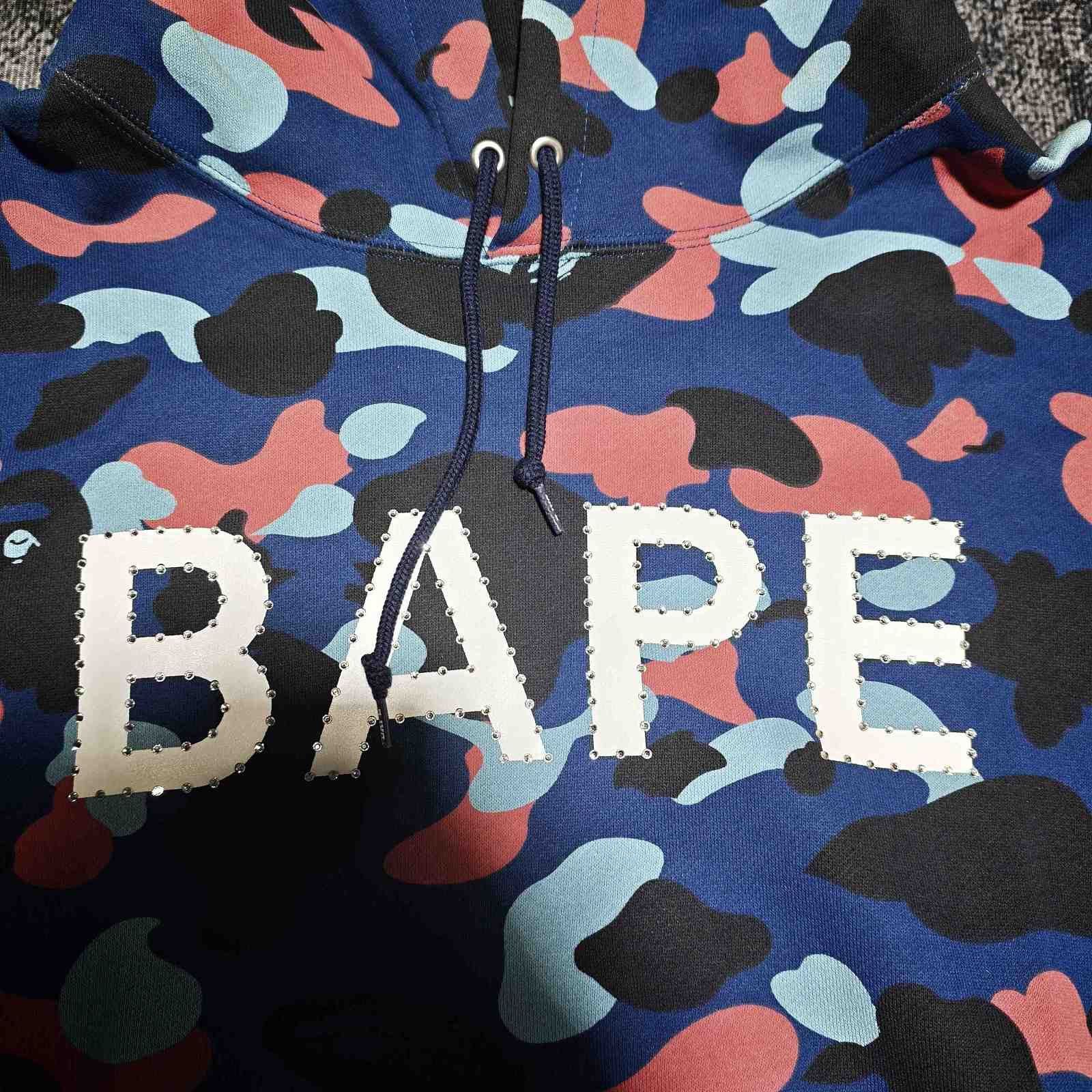 Bape Blue Camo Rhinestone Hoodie Size US XL / EU 56 / 4 - 5 Thumbnail
