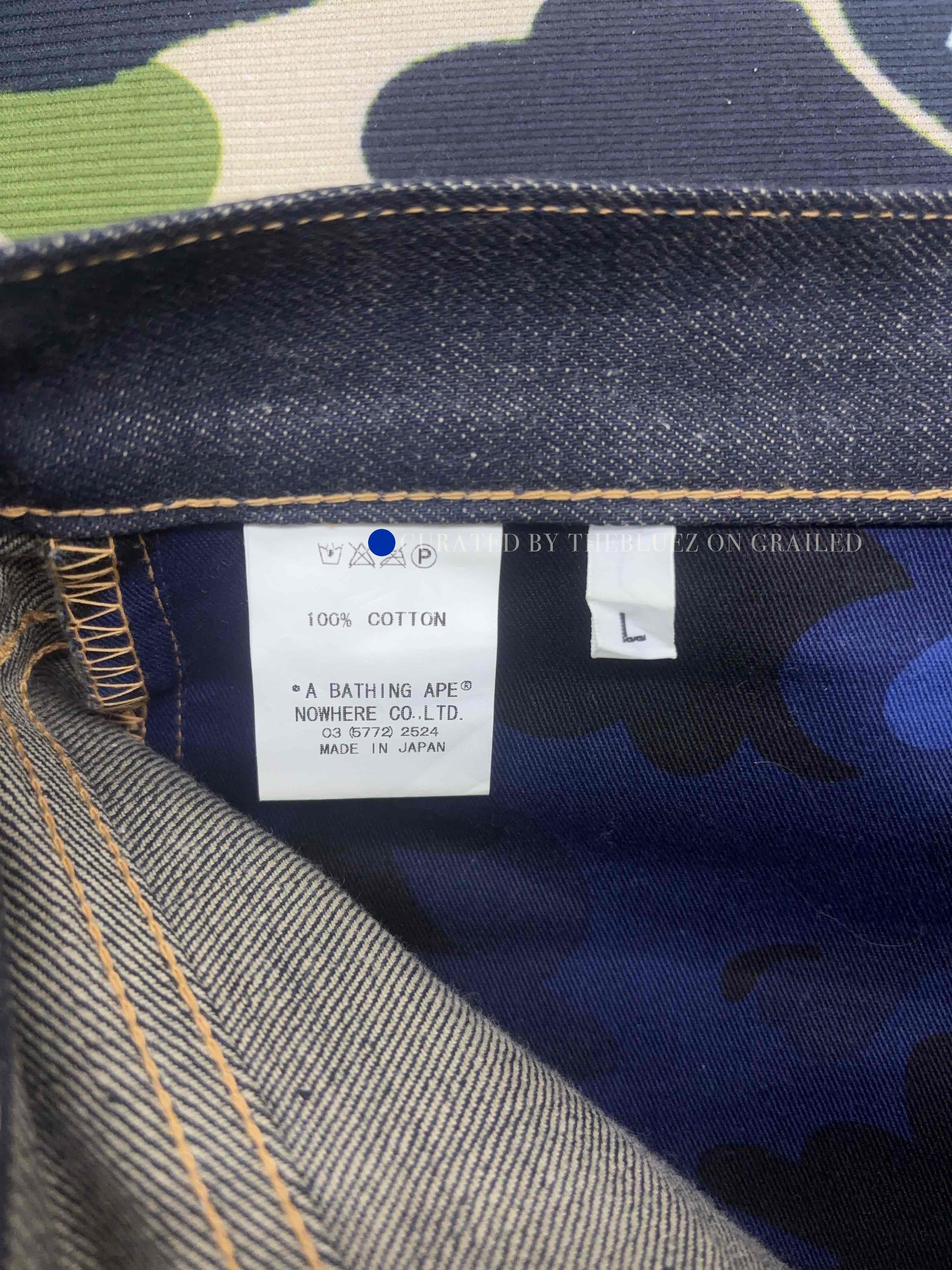 Bape Logo Denim Shorts in Blue Size US 34 / EU 50 - 4 Thumbnail