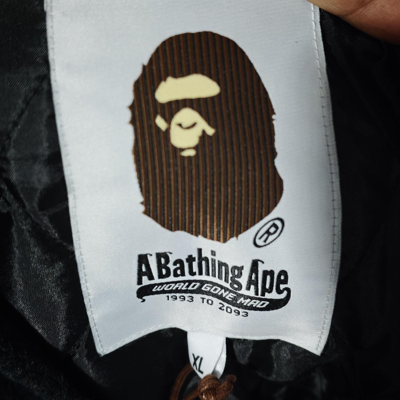 Bape Black Wool Leather Bomber Jacket Size US XL / EU 56 / 4 - 3 Thumbnail