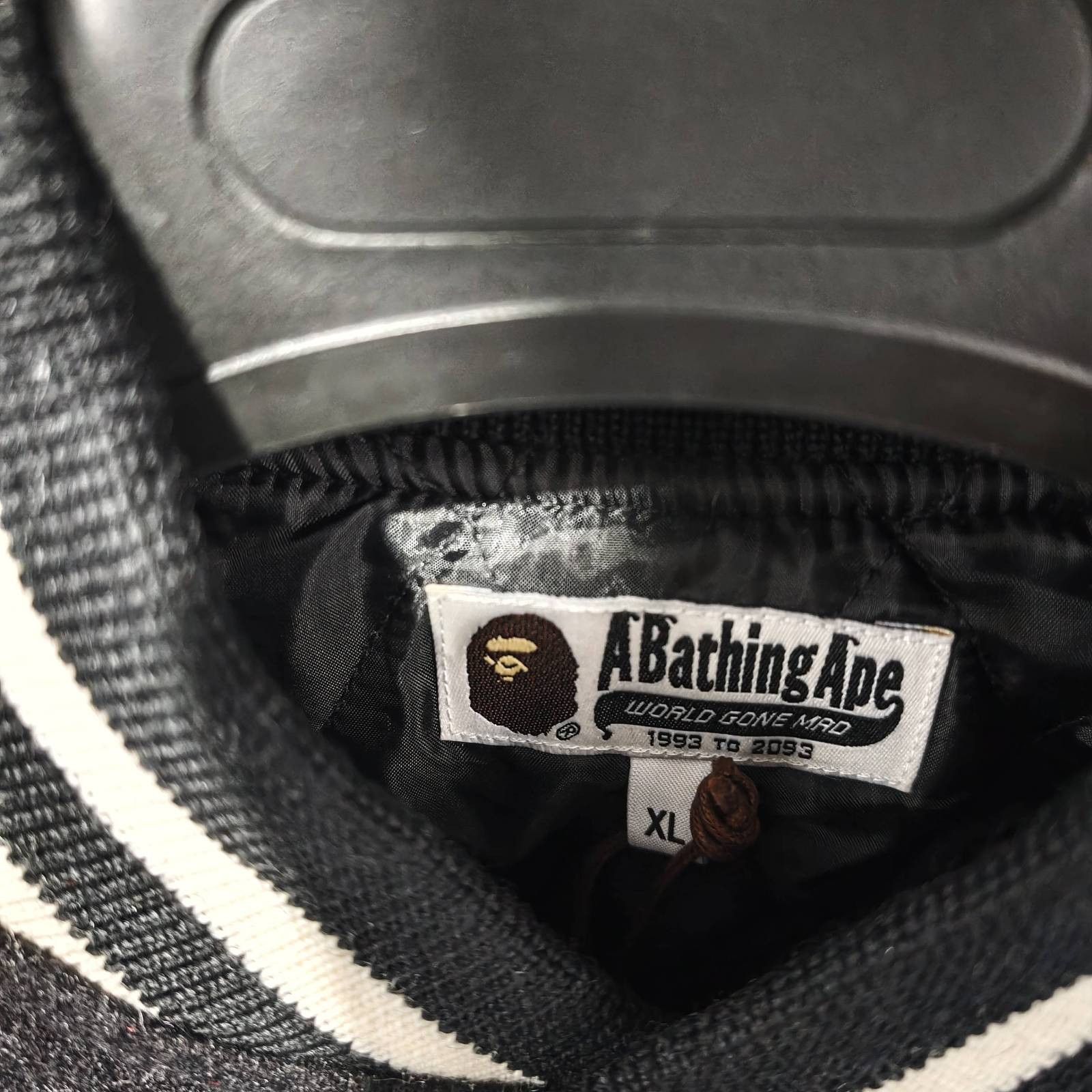 Bape Black Varsity Jacket with Shark Design Size US XL / EU 56 / 4 - 3 Thumbnail