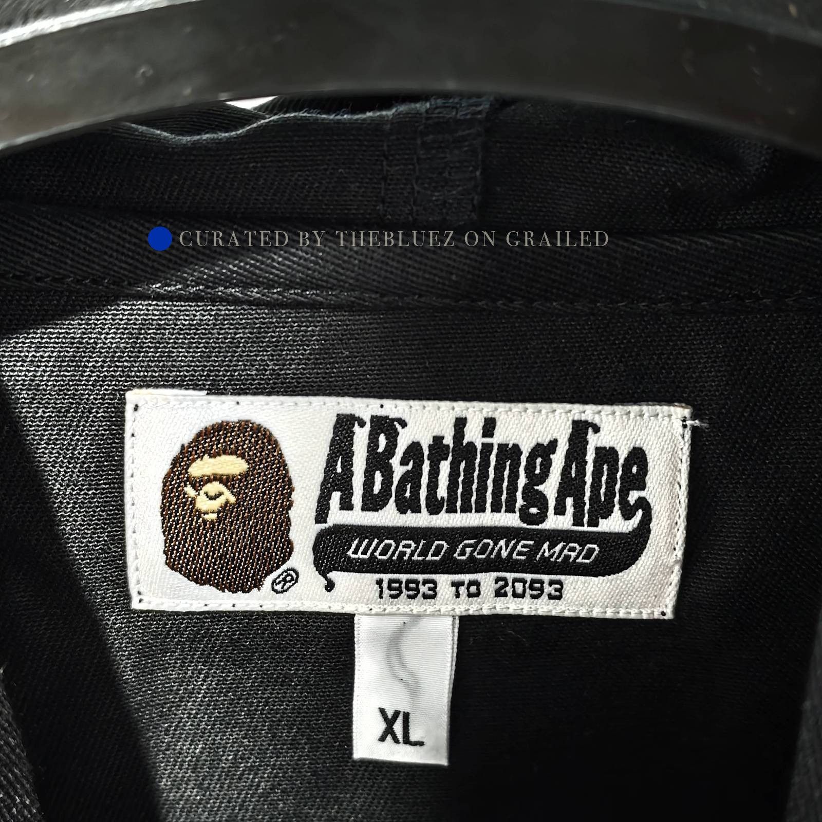 Bape Black Hooded Coach Jacket with Gold Logo Size US XL / EU 56 / 4 - 3 Thumbnail