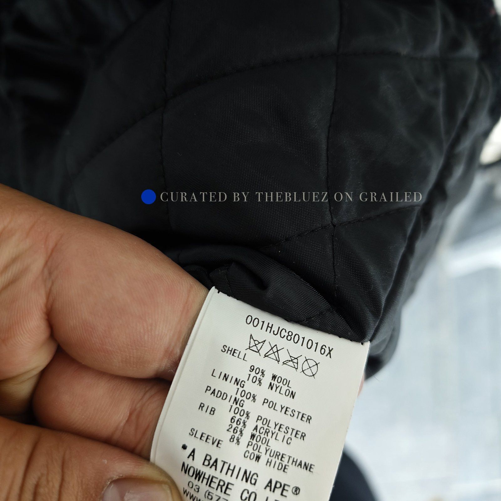 Bape Black Leather Sleeve Bomber Jacket Size US XXL / EU 58 / 5 - 4 Thumbnail
