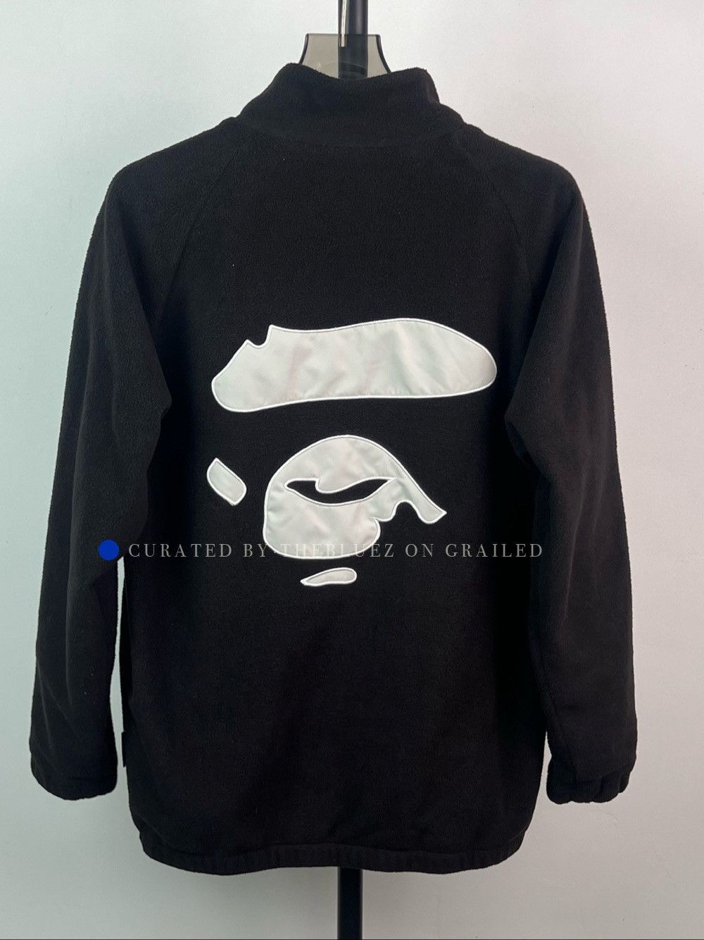 Bape Bape Logo Fleece Zip-Up Jacket in Black Size US S / EU 44-46 / 1 - 2 Thumbnail