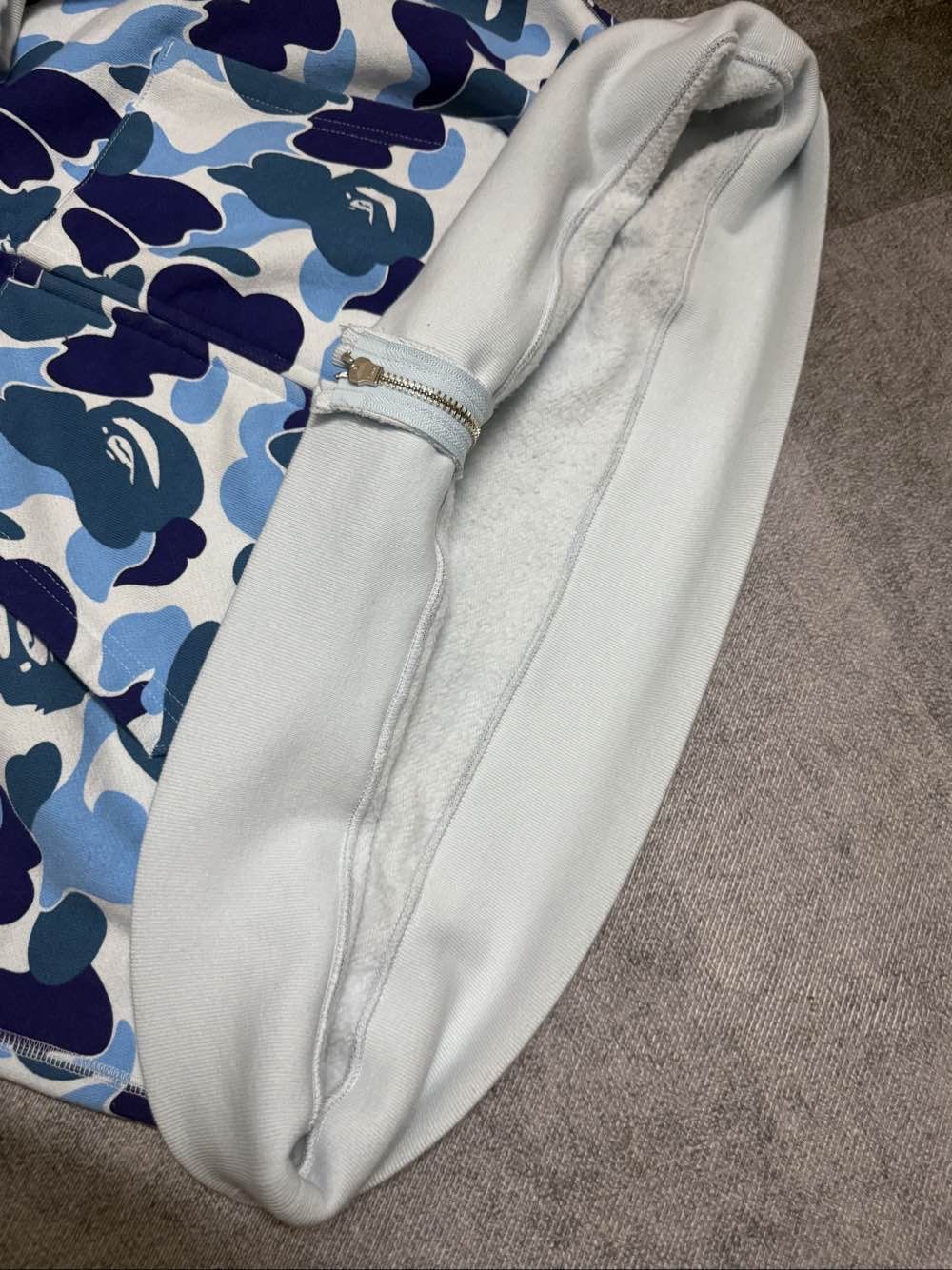 Bape Rhinestone Shark Hoodie in Blue Camo Size US XL / EU 56 / 4 - 12 Thumbnail