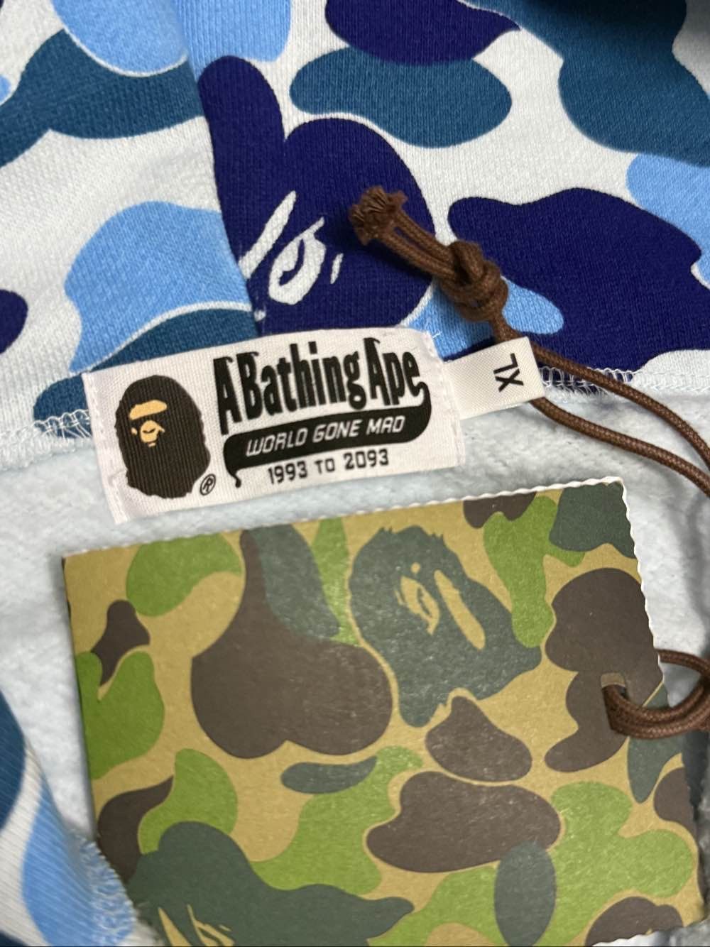 Bape Rhinestone Shark Hoodie in Blue Camo Size US XL / EU 56 / 4 - 3 Thumbnail