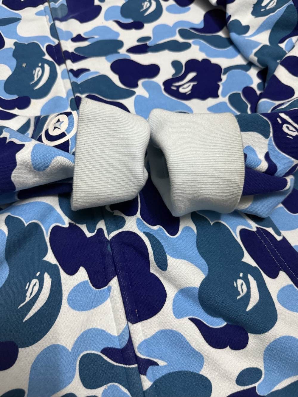 Bape Rhinestone Shark Hoodie in Blue Camo Size US XL / EU 56 / 4 - 10 Thumbnail