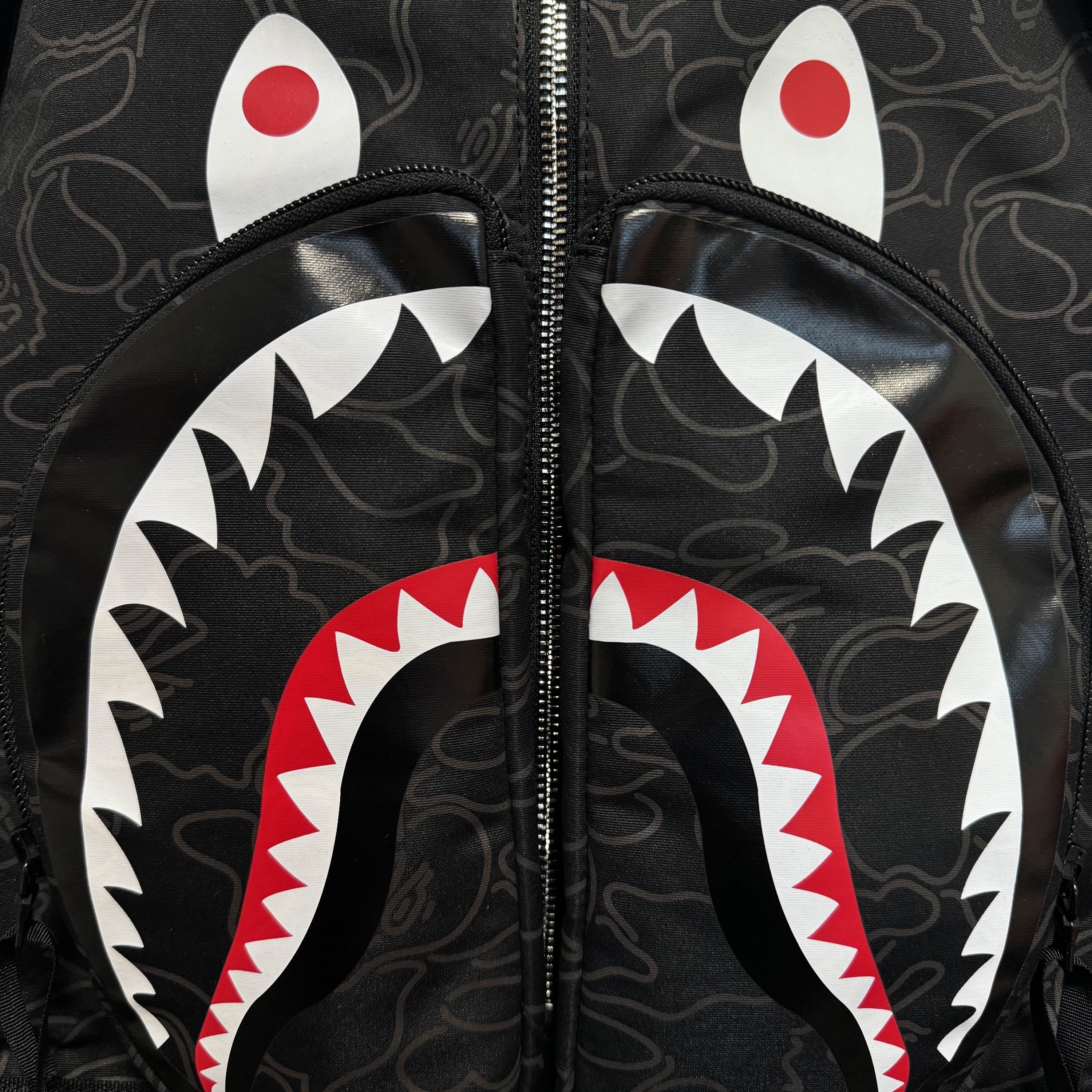 Bape Shark Camo Backpack in Black Size ONE SIZE - 8 Thumbnail