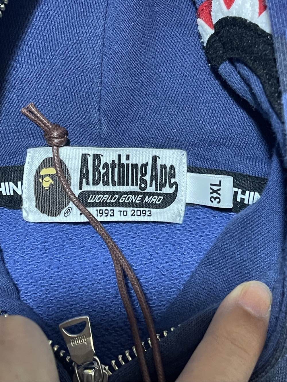 Bape Blue Camo Shark Hoodie in Size XXL Size US XXL / EU 58 / 5 - 3 Thumbnail