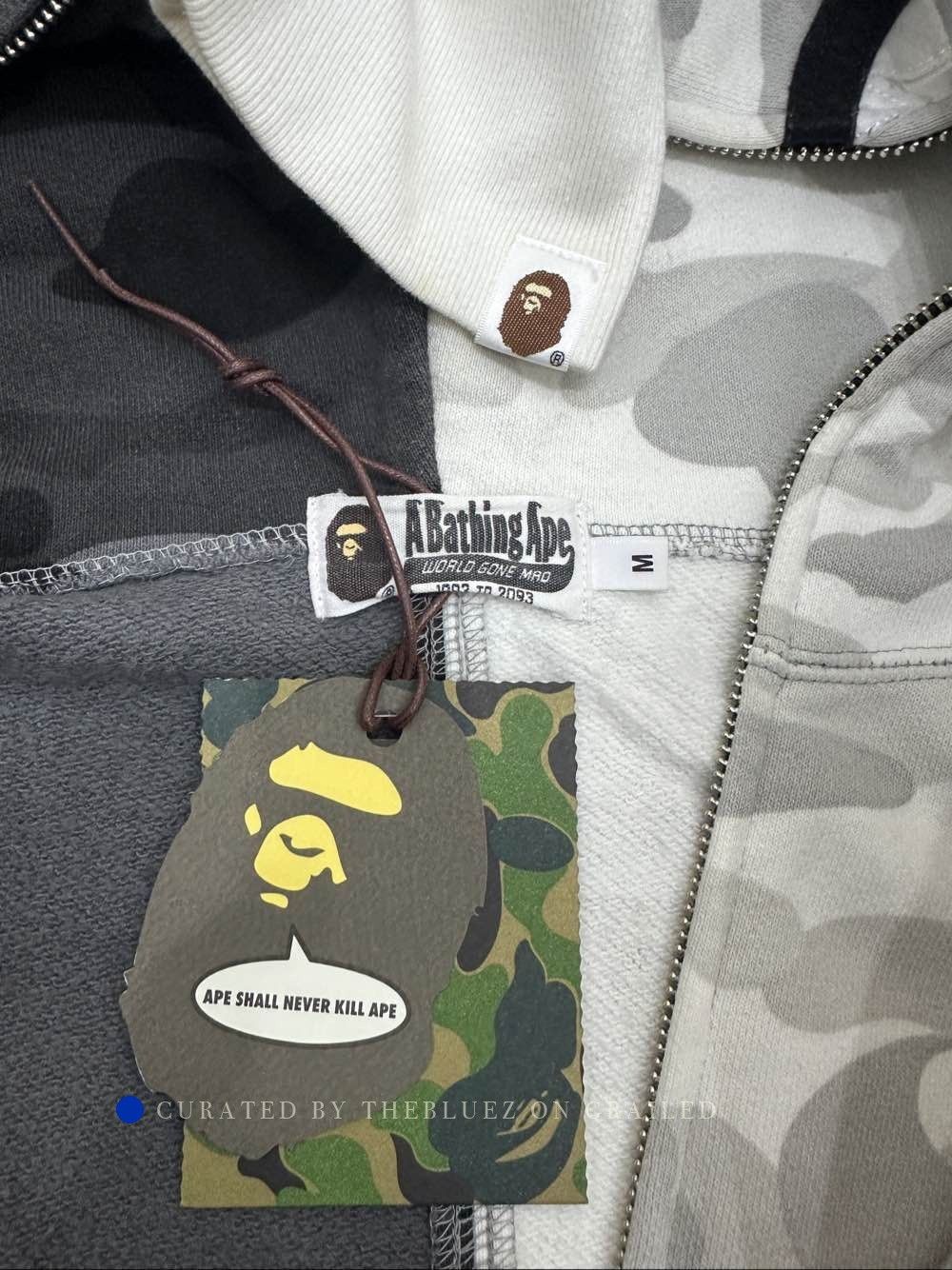 Bape Split Camo Shark Hoodie in Multi Size US M / EU 48-50 / 2 - 3 Thumbnail