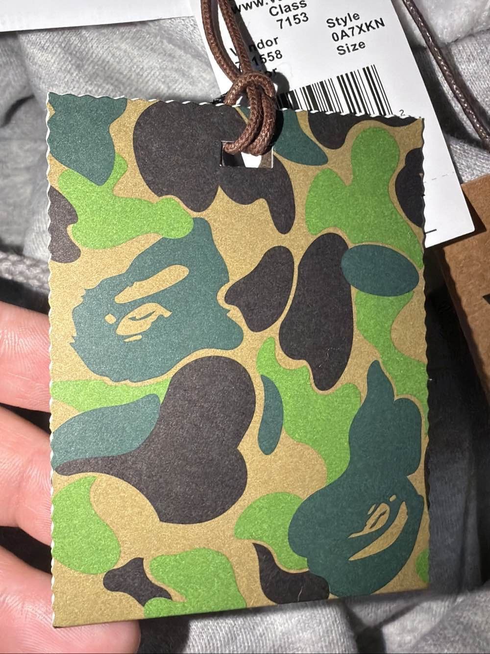 Bape Camo Logo Hoodie in Gray, Size XL Size US XL / EU 56 / 4 - 15 Thumbnail